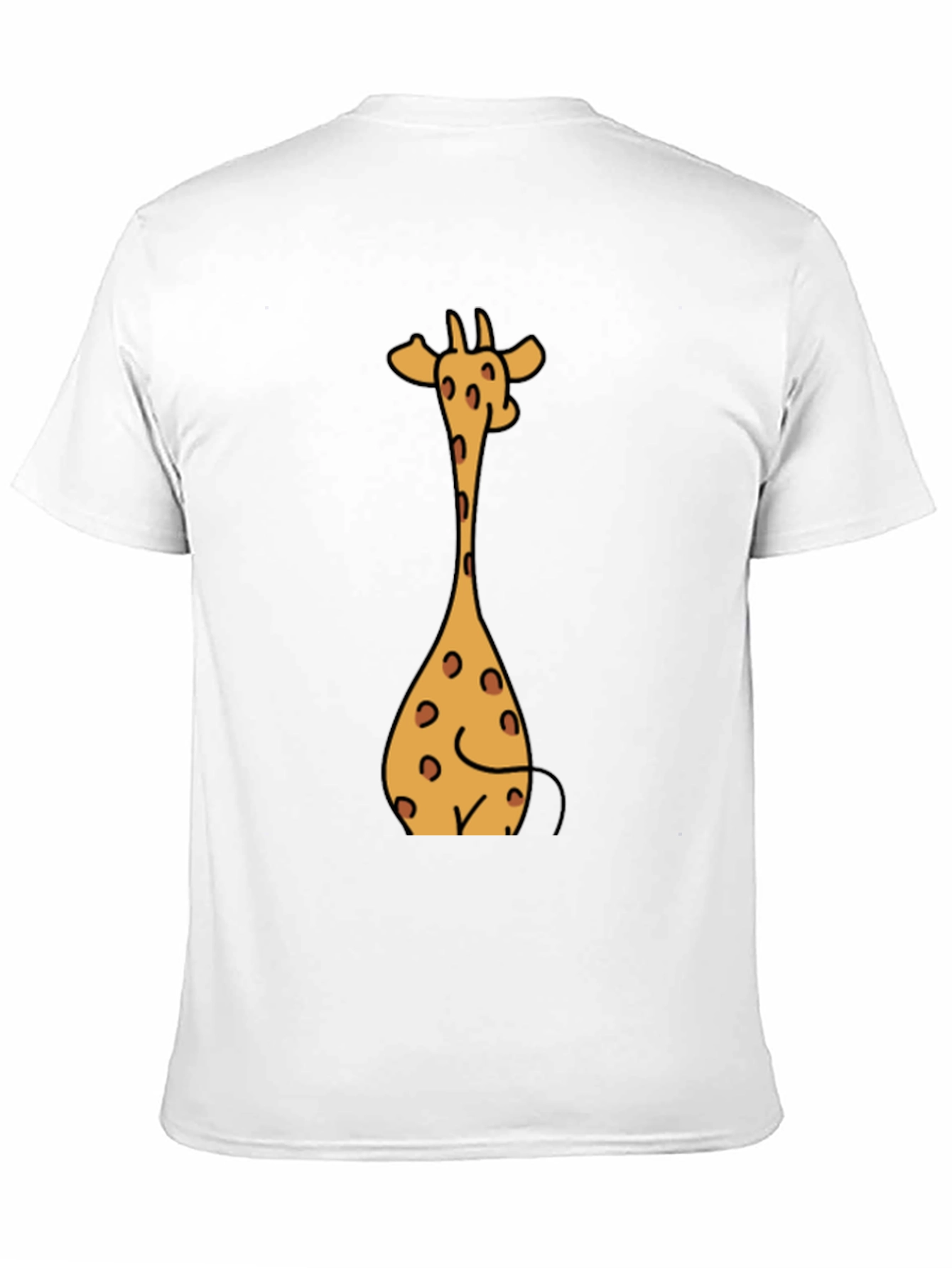 Giraffe Cartoon Graphic Tee - Casual Style