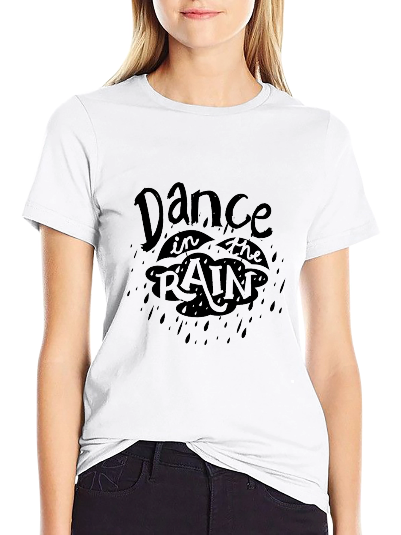 Dance in the Rain Black Graphic Tee