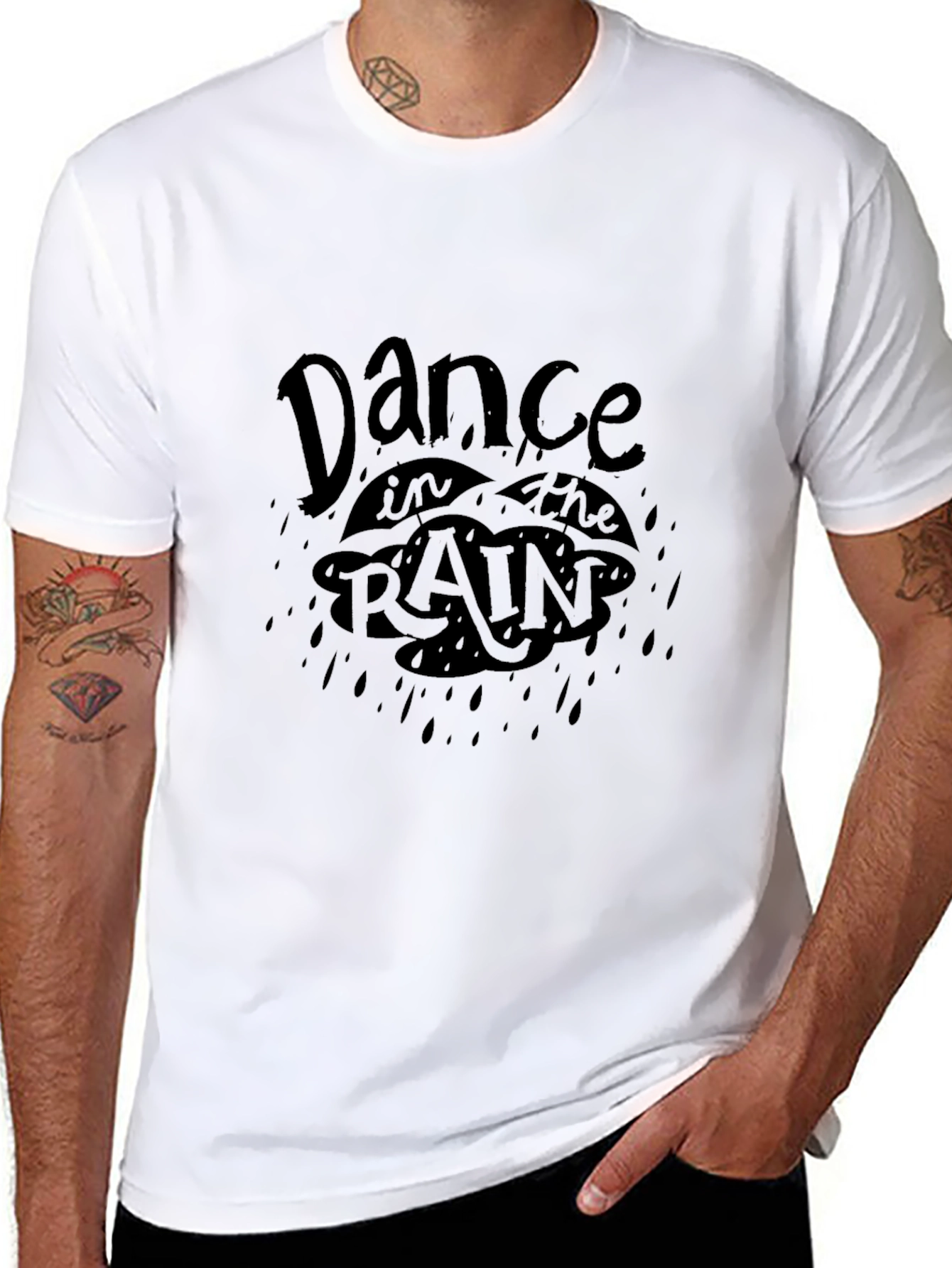 Dance in the Rain Black Graphic Tee
