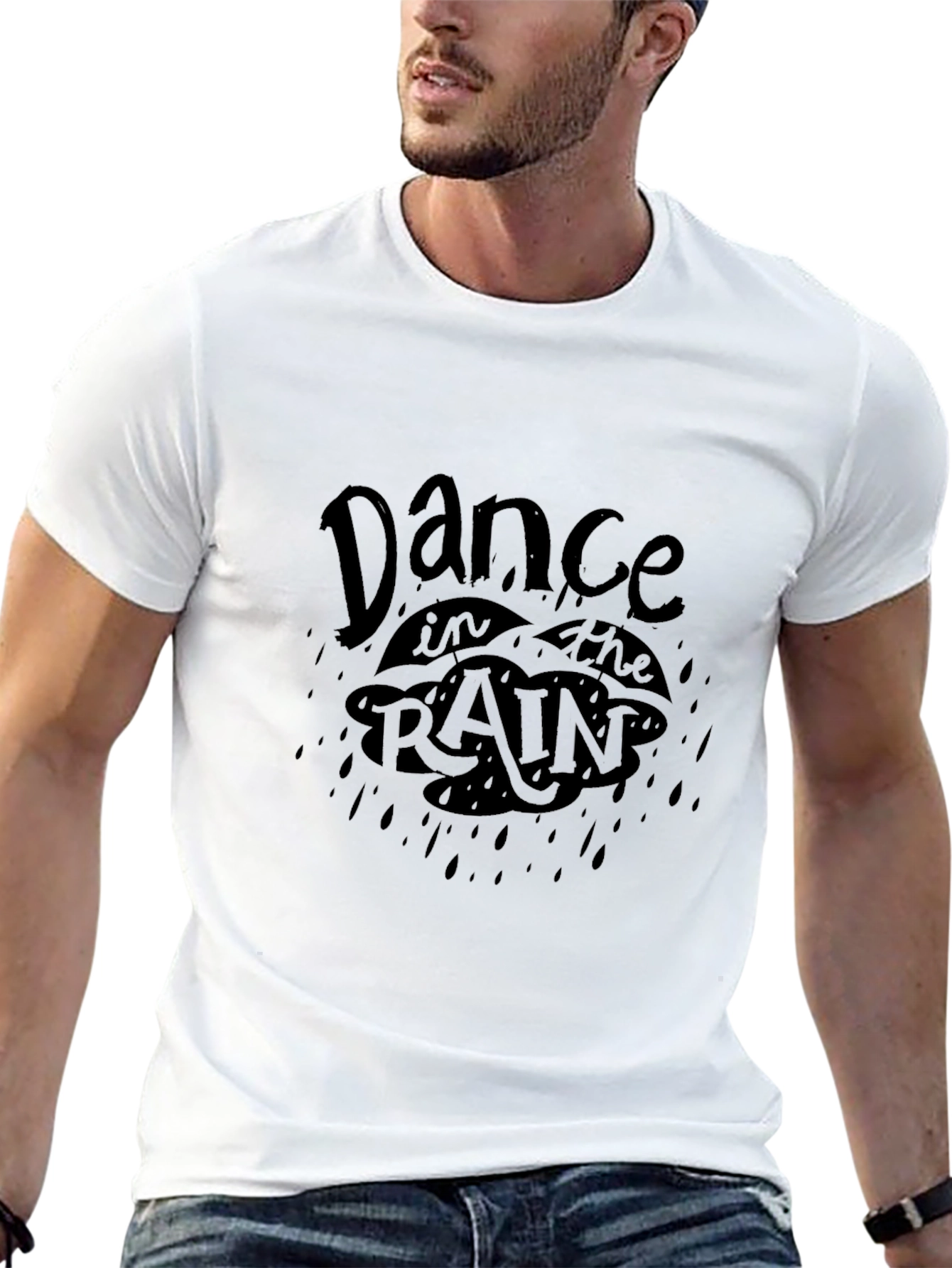 Dance in the Rain Black Graphic Tee