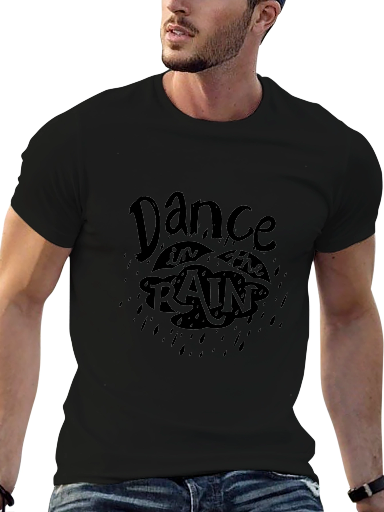 Dance in the Rain Black Graphic Tee