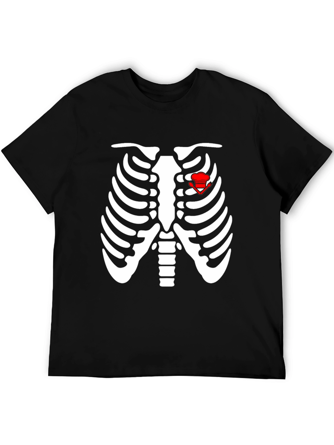 Chef Skeleton Rib Cage Graphic T-Shirt