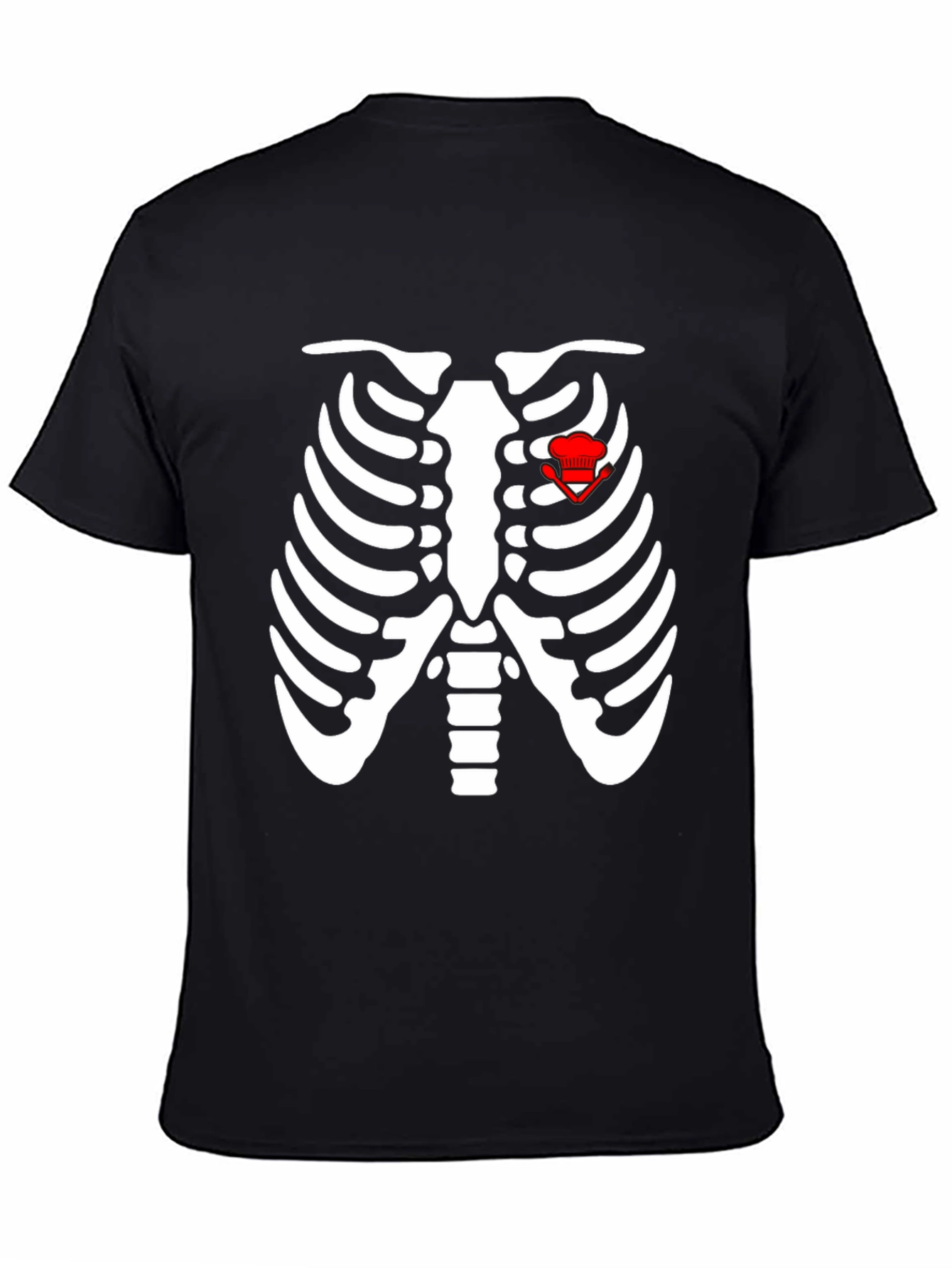 Chef Skeleton Rib Cage Graphic T-Shirt