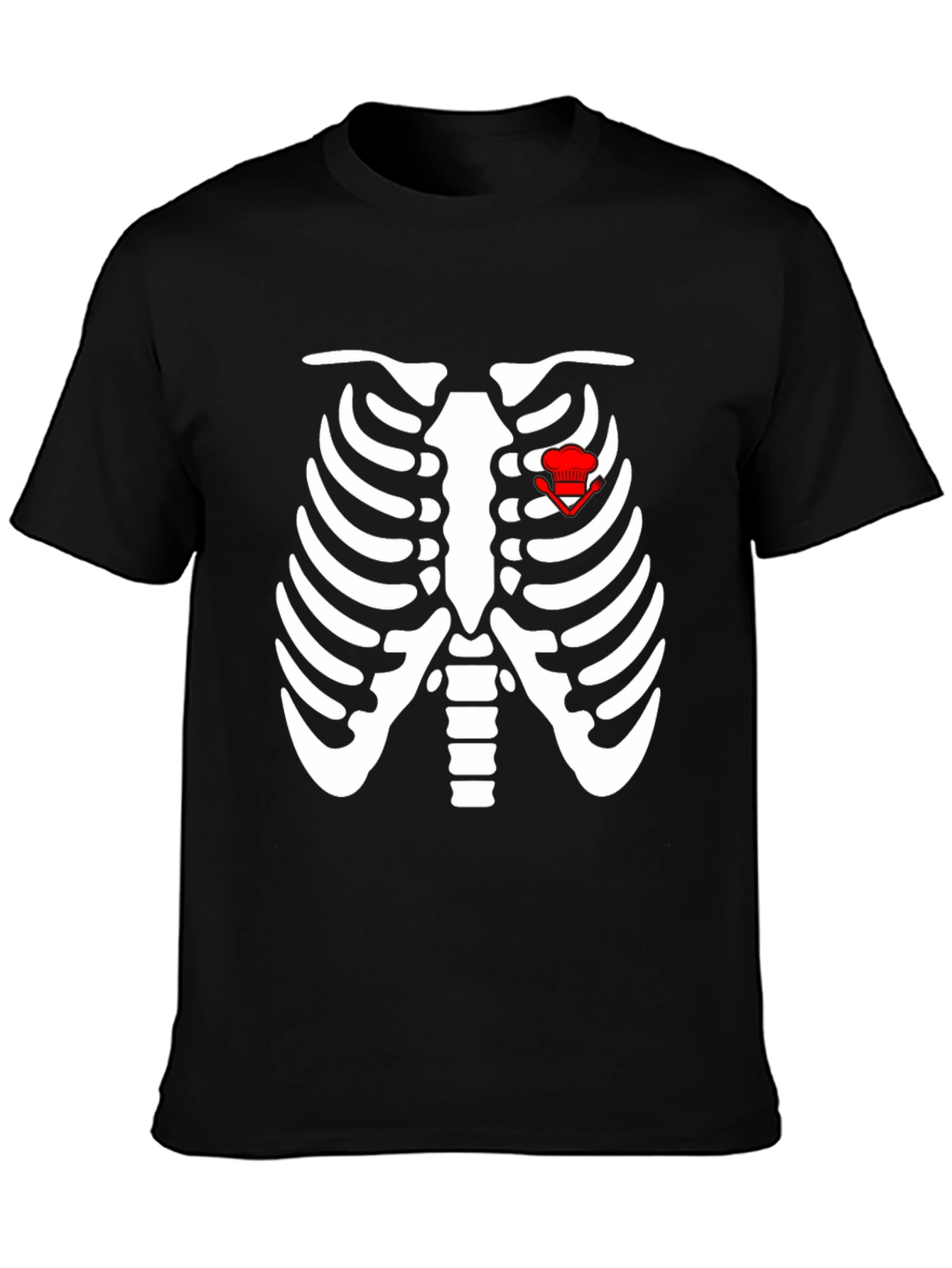 Chef Skeleton Rib Cage Graphic T-Shirt