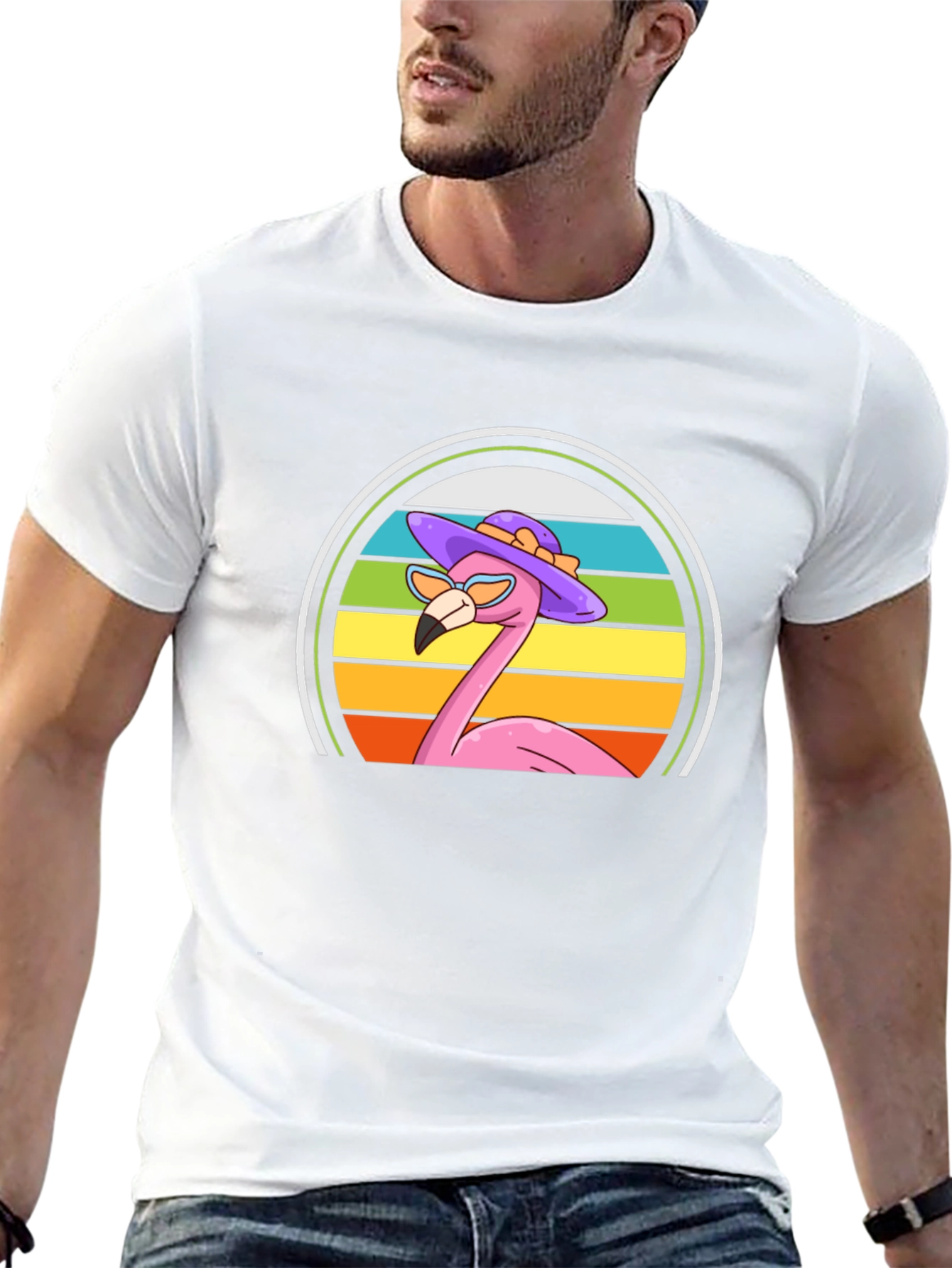 Flamingo Sunset Graphic Tee