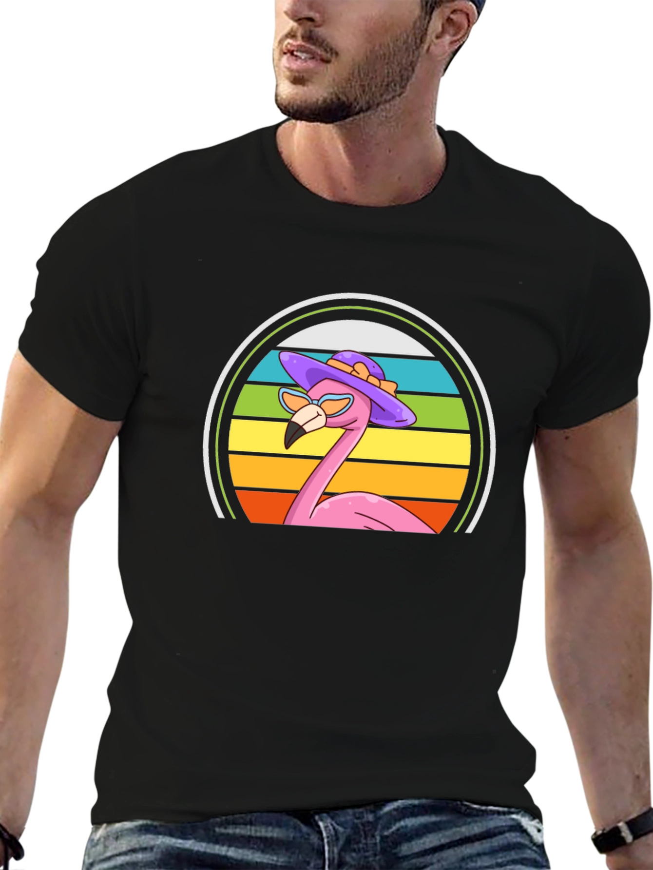Flamingo Sunset Graphic Tee