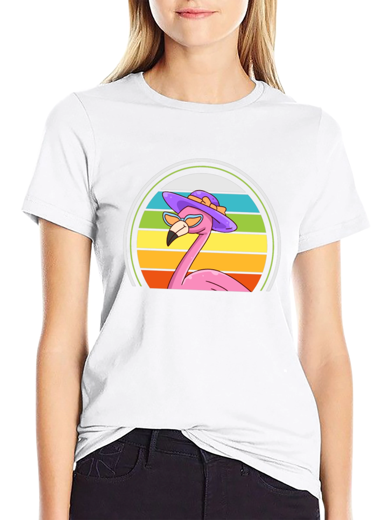 Flamingo Sunset Graphic Tee