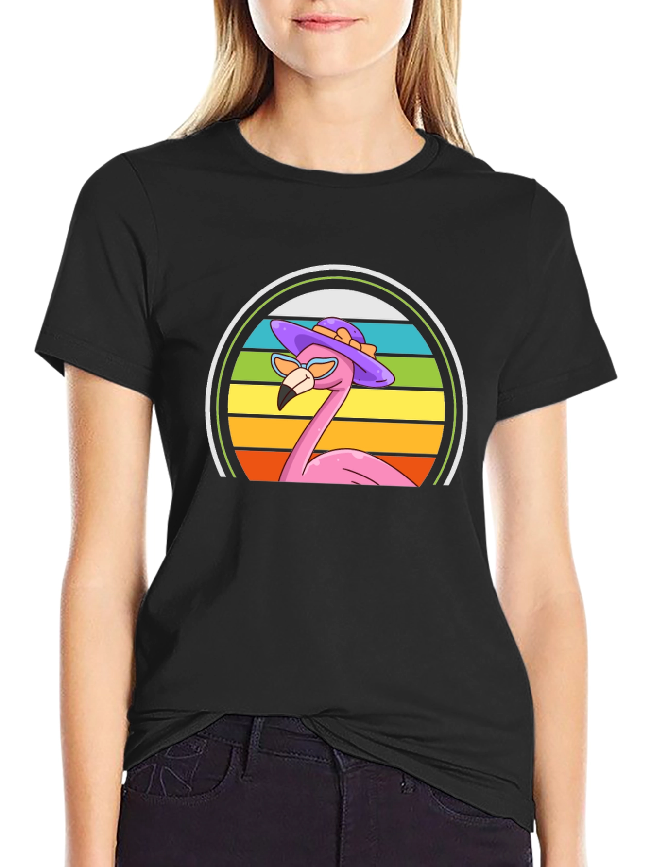 Flamingo Sunset Graphic Tee
