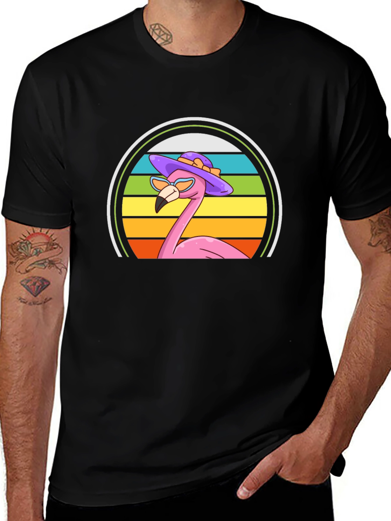 Flamingo Sunset Graphic Tee