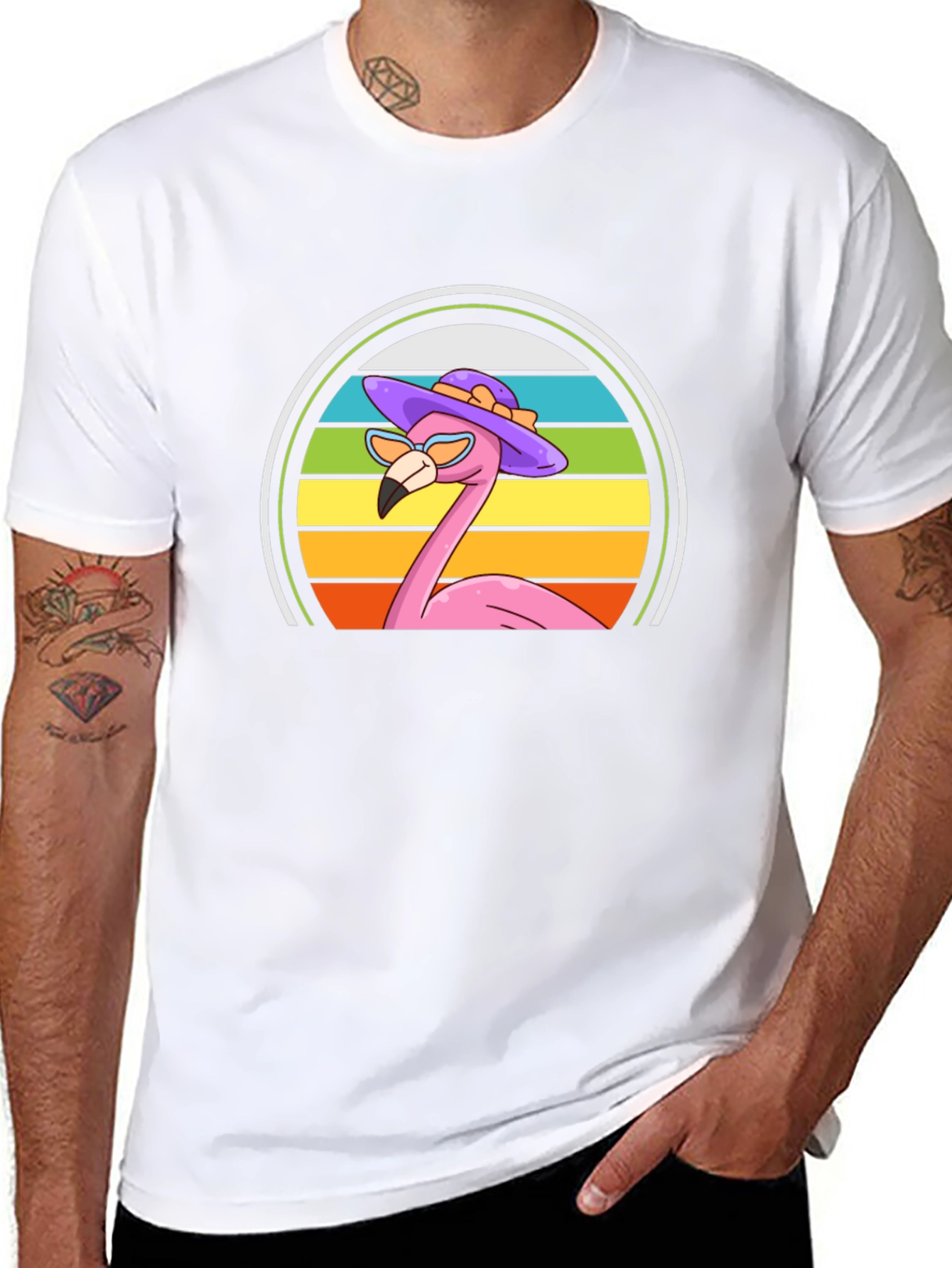 Flamingo Sunset Graphic Tee