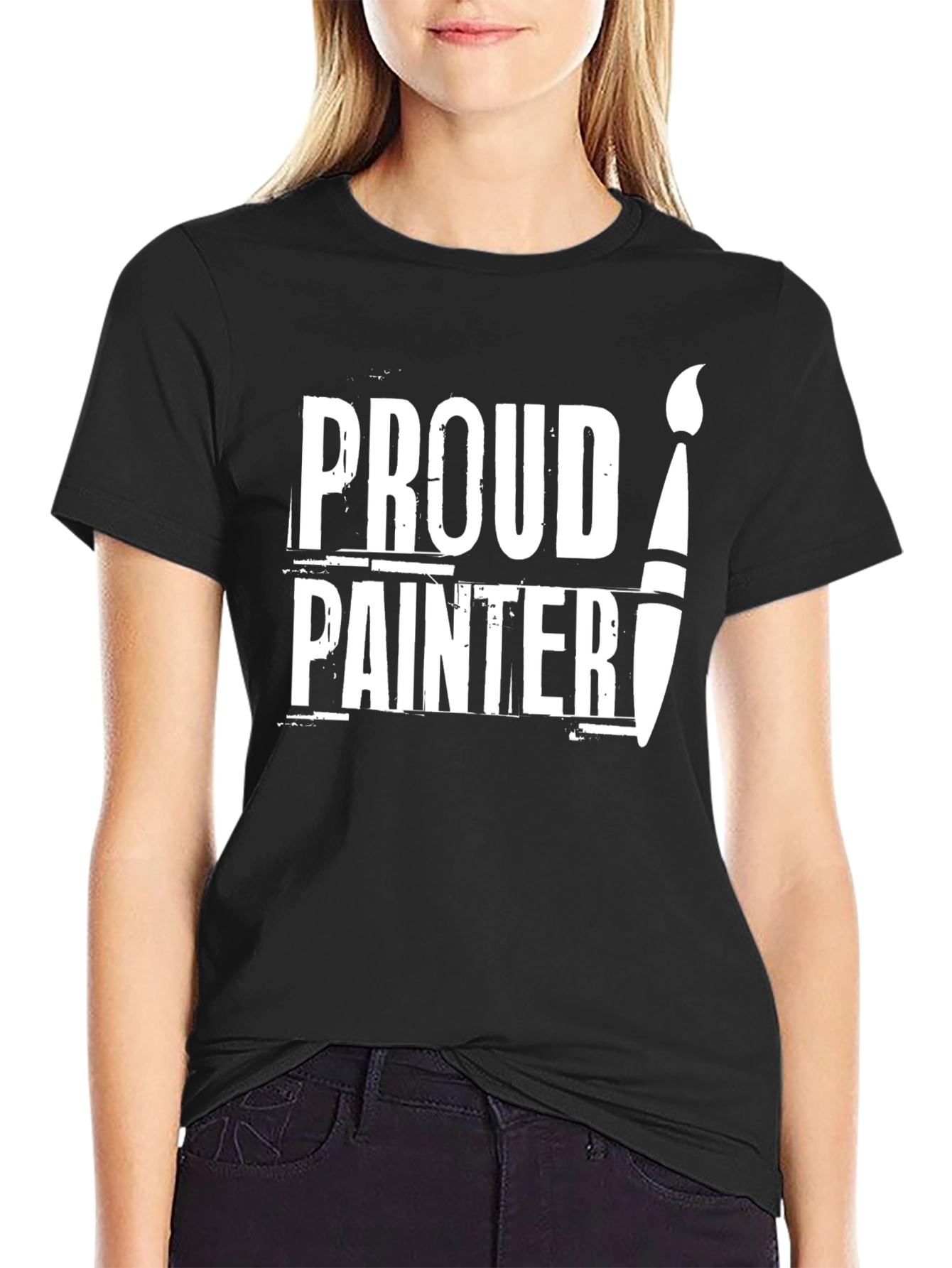 Proud Painter T-Shirt - Artistic Crew Neck Tee