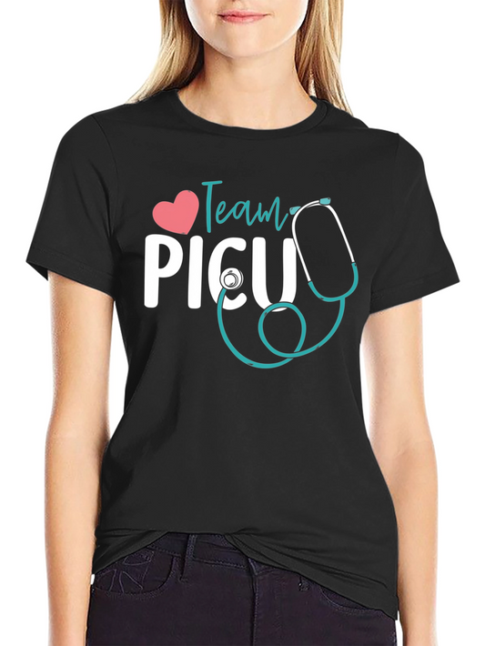 Team PICU Stethoscope Graphic T-Shirt