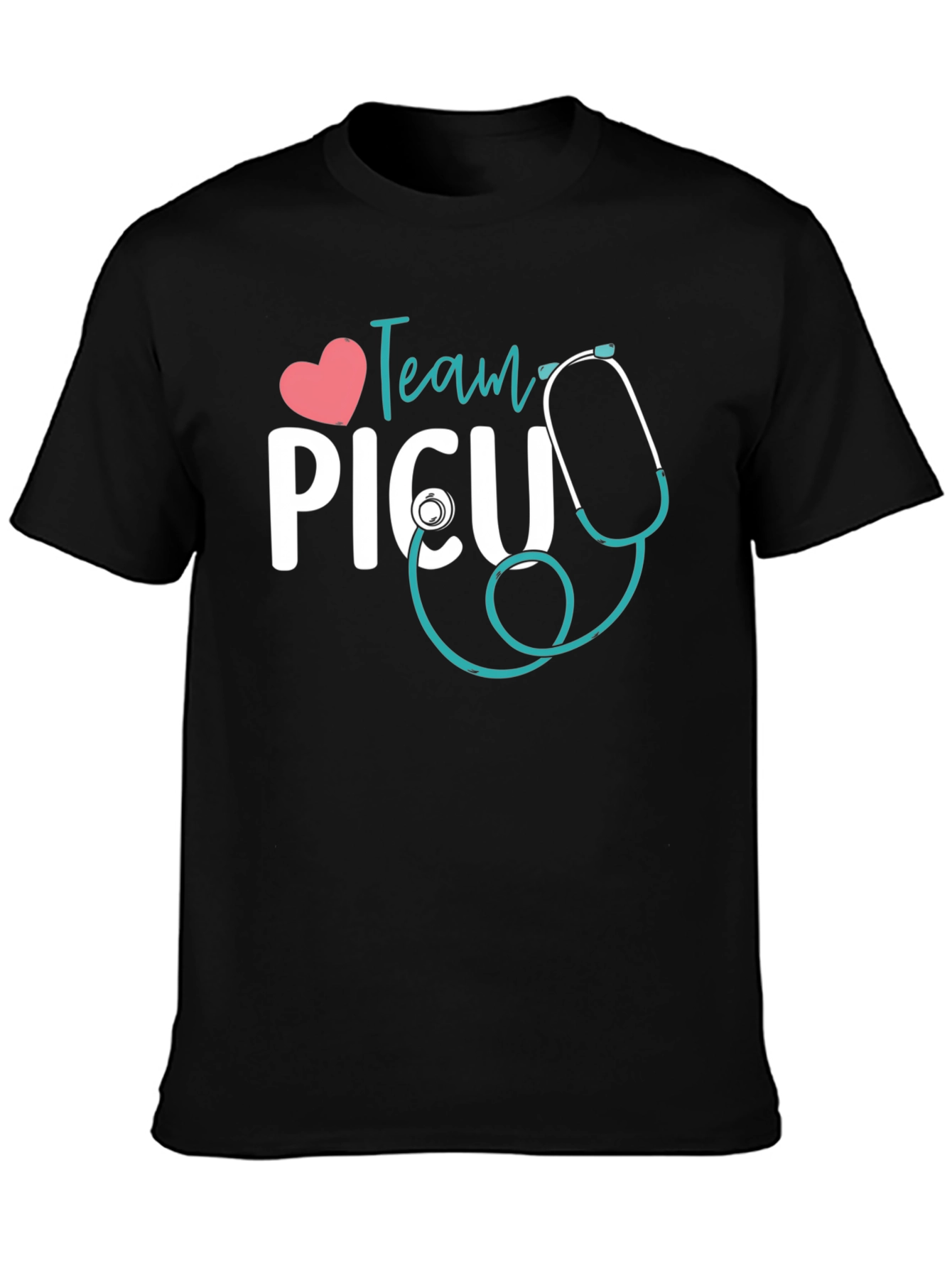 Team PICU Stethoscope Graphic T-Shirt