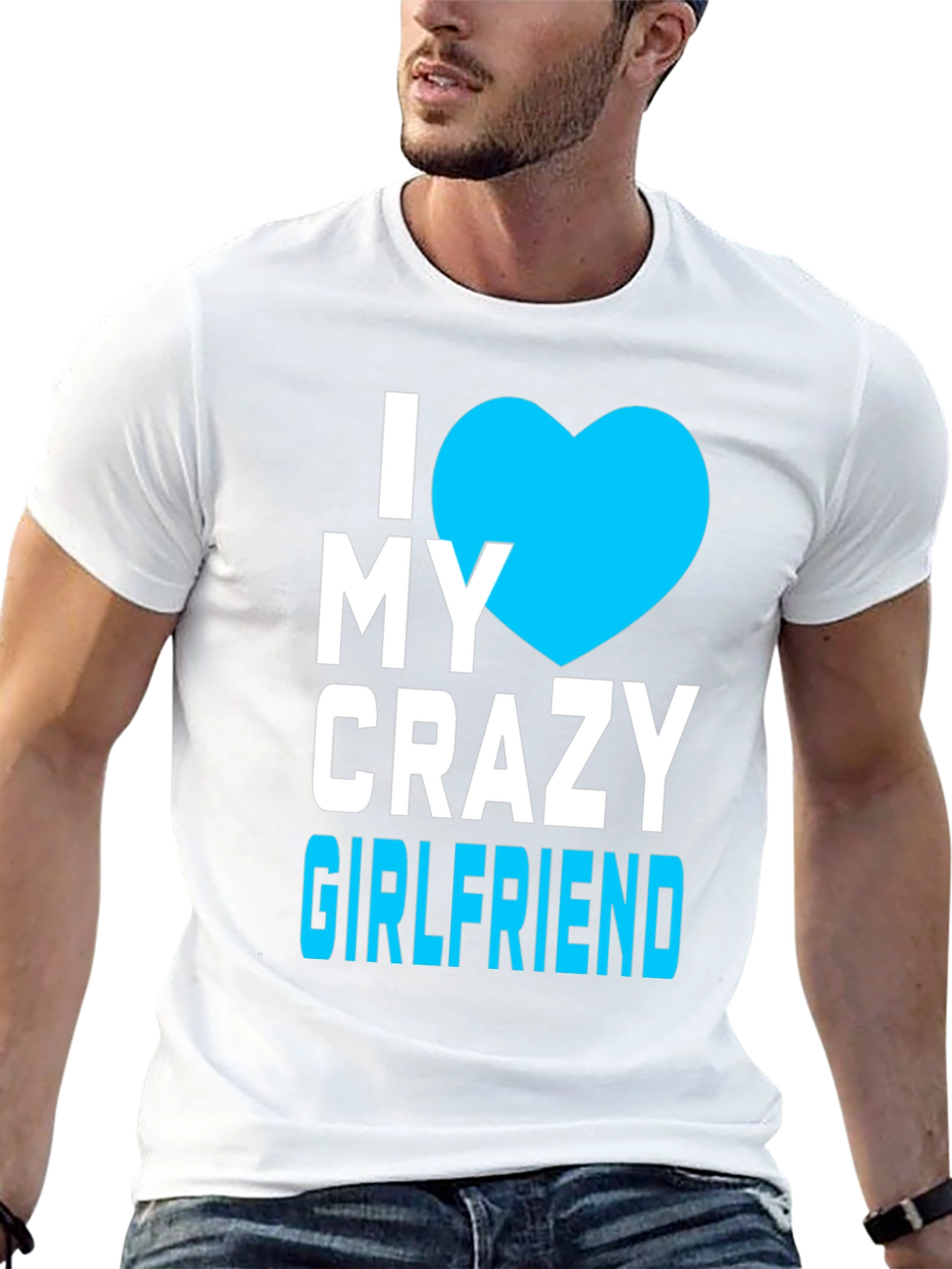 I Heart My Crazy Girlfriend Black T-Shirt