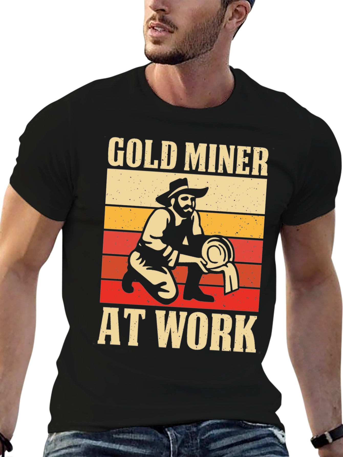 Gold Miner at Work Graphic Tee
