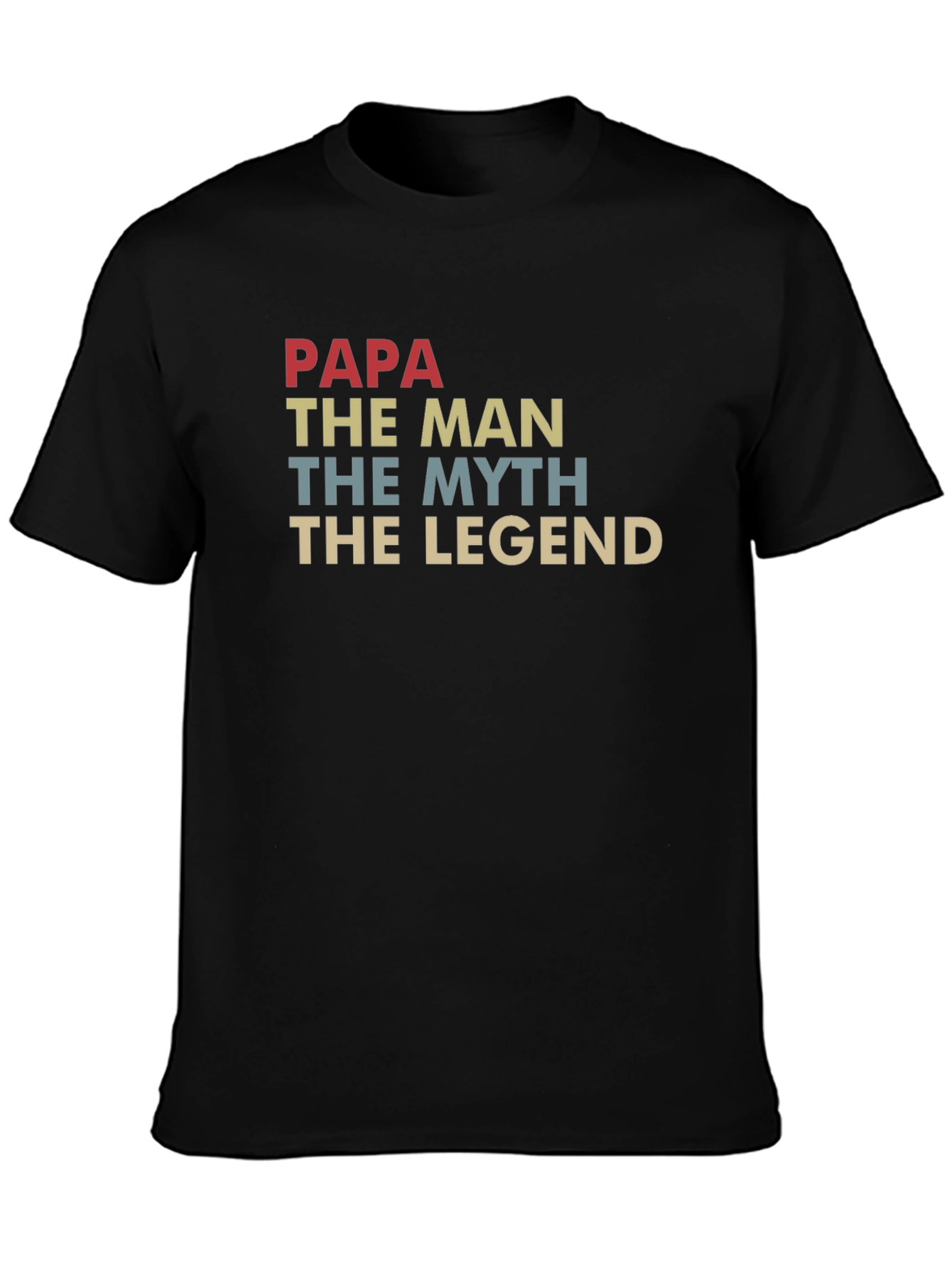 Papa The Man Myth Legend Graphic T-Shirt