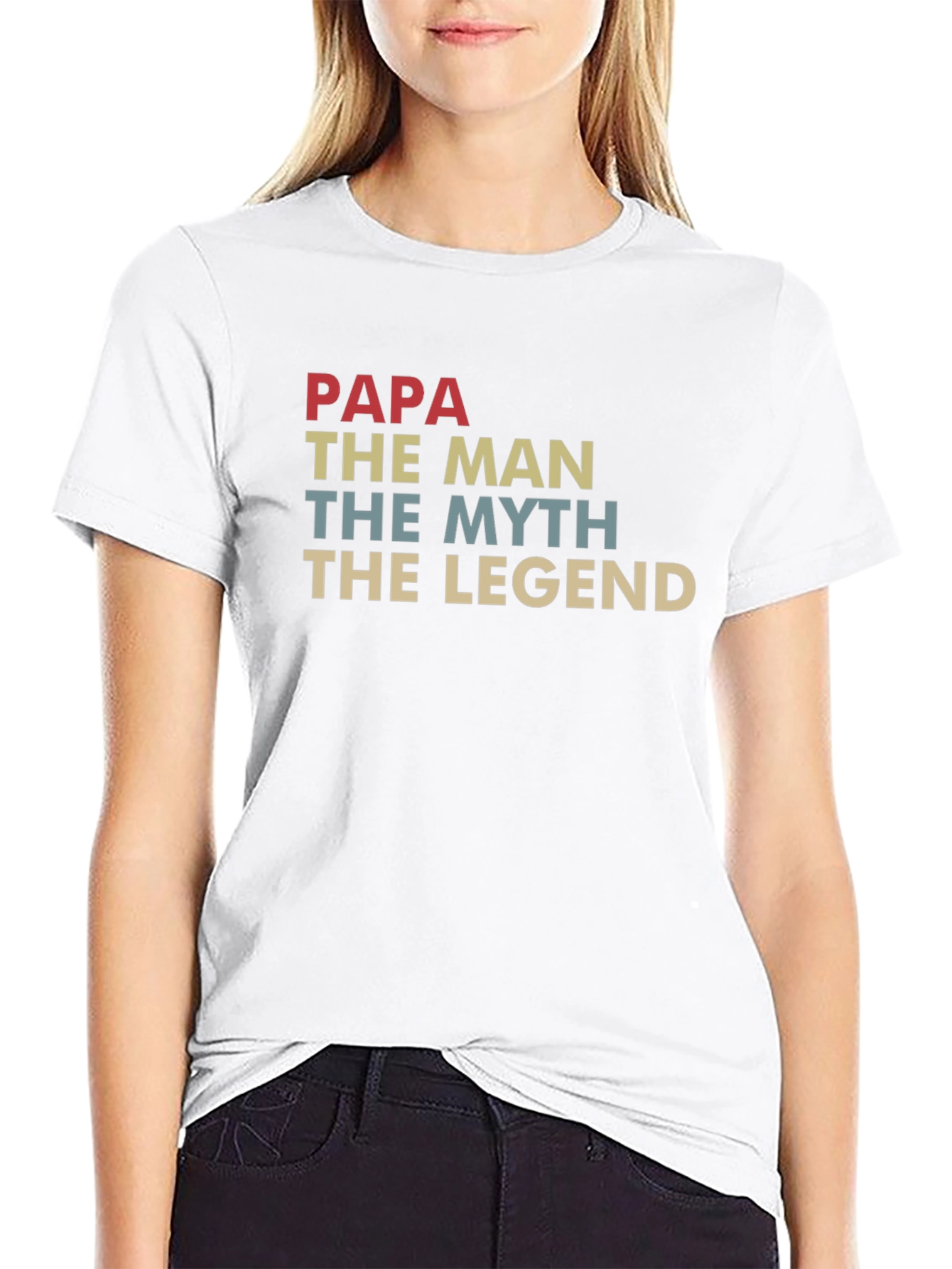 Papa The Man Myth Legend Graphic T-Shirt