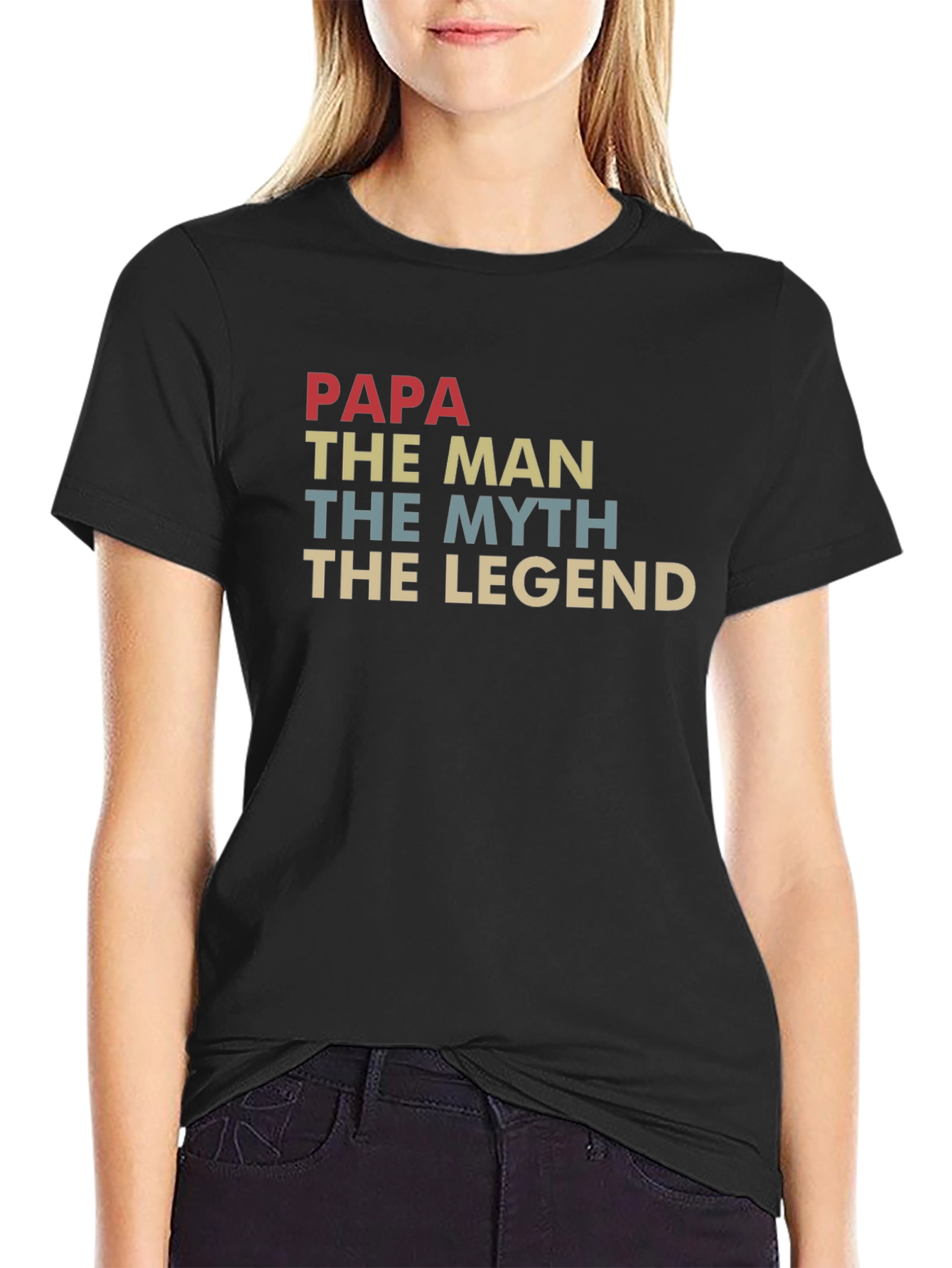 Papa The Man Myth Legend Graphic T-Shirt