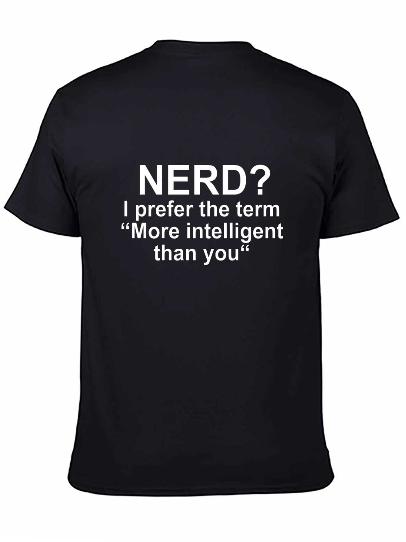 Nerd? Funny Slogan Black T-Shirt