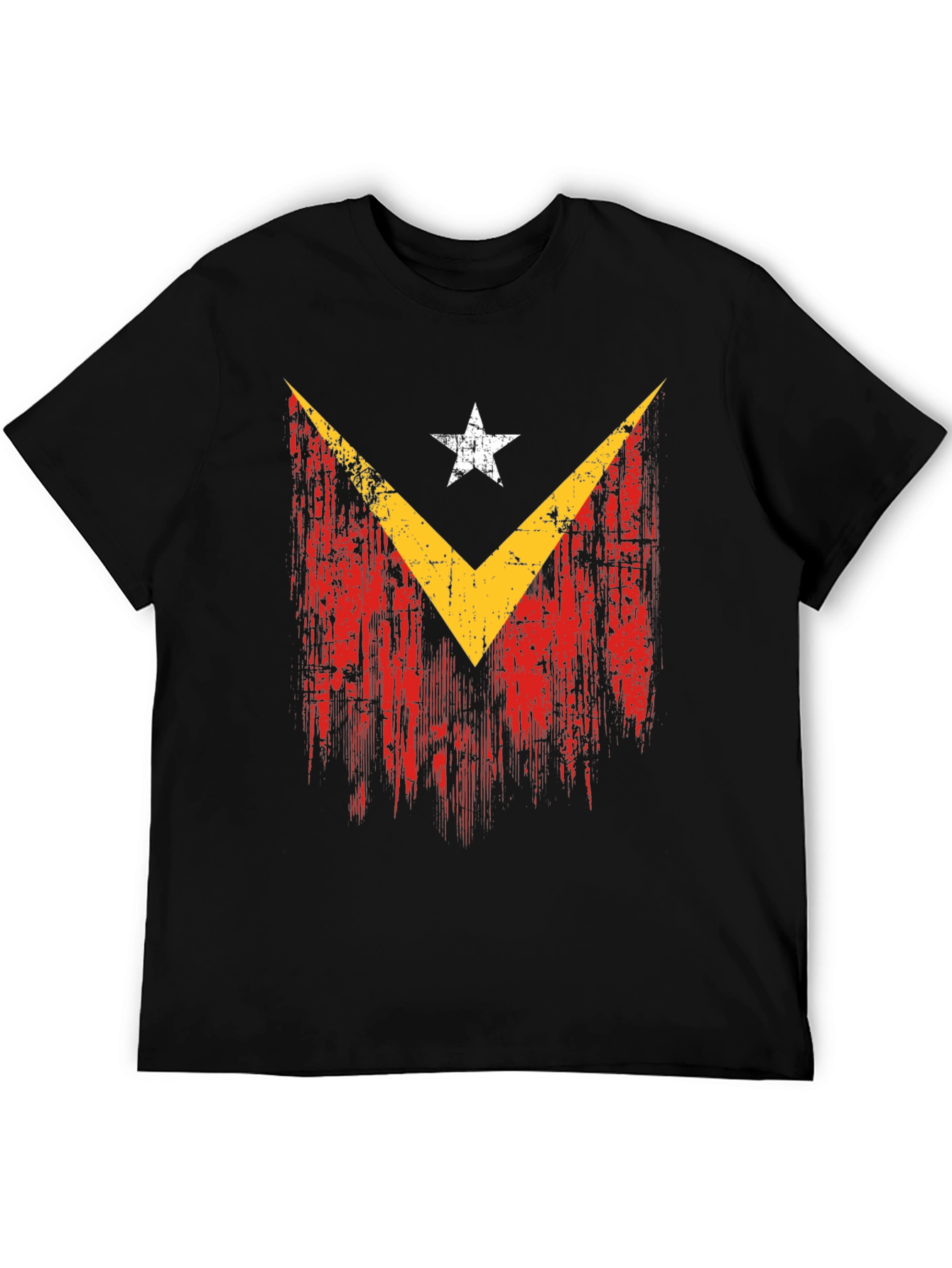 East Timor Flag Distressed Graphic T-Shirt