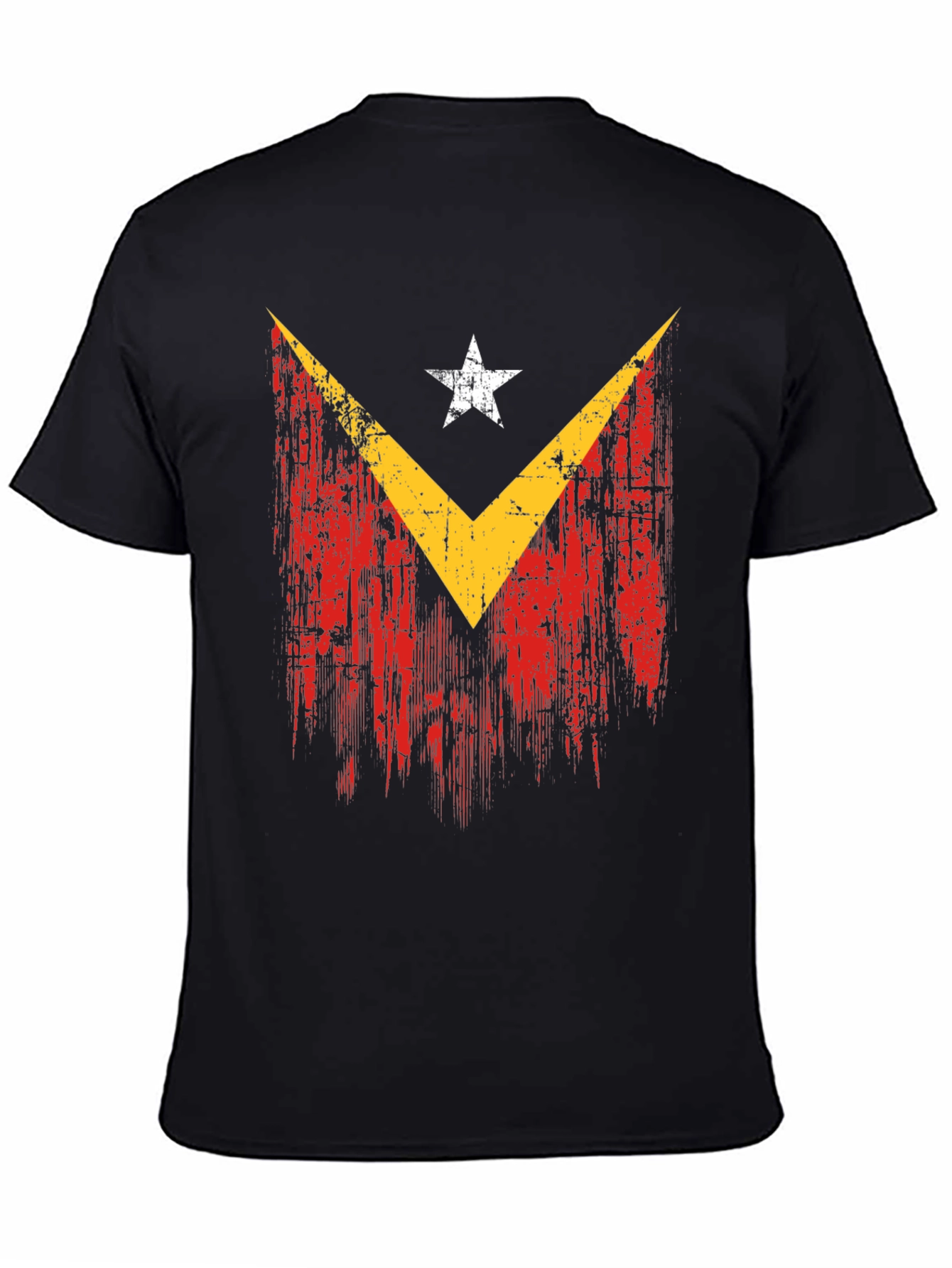 East Timor Flag Distressed Graphic T-Shirt