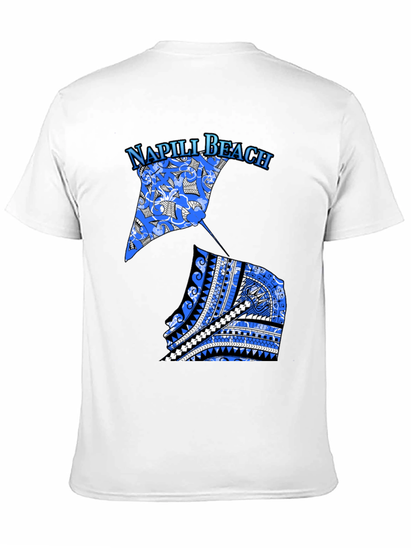 Napili Beach Graphic Tee - Manta Ray Design
