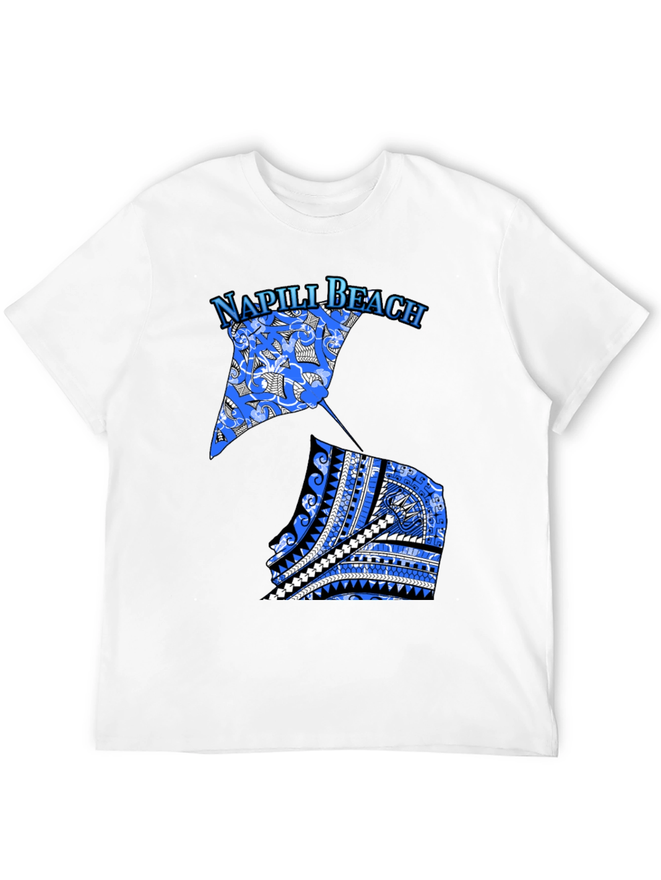 Napili Beach Graphic Tee - Manta Ray Design