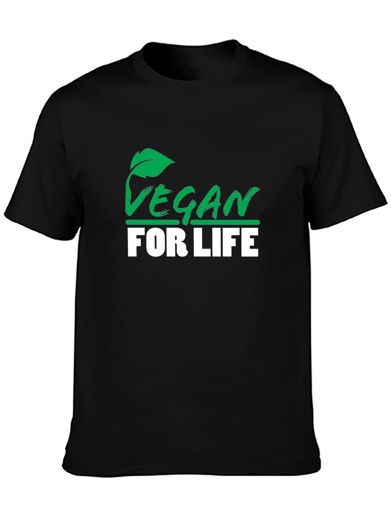 Vegan for Life Black T-Shirt