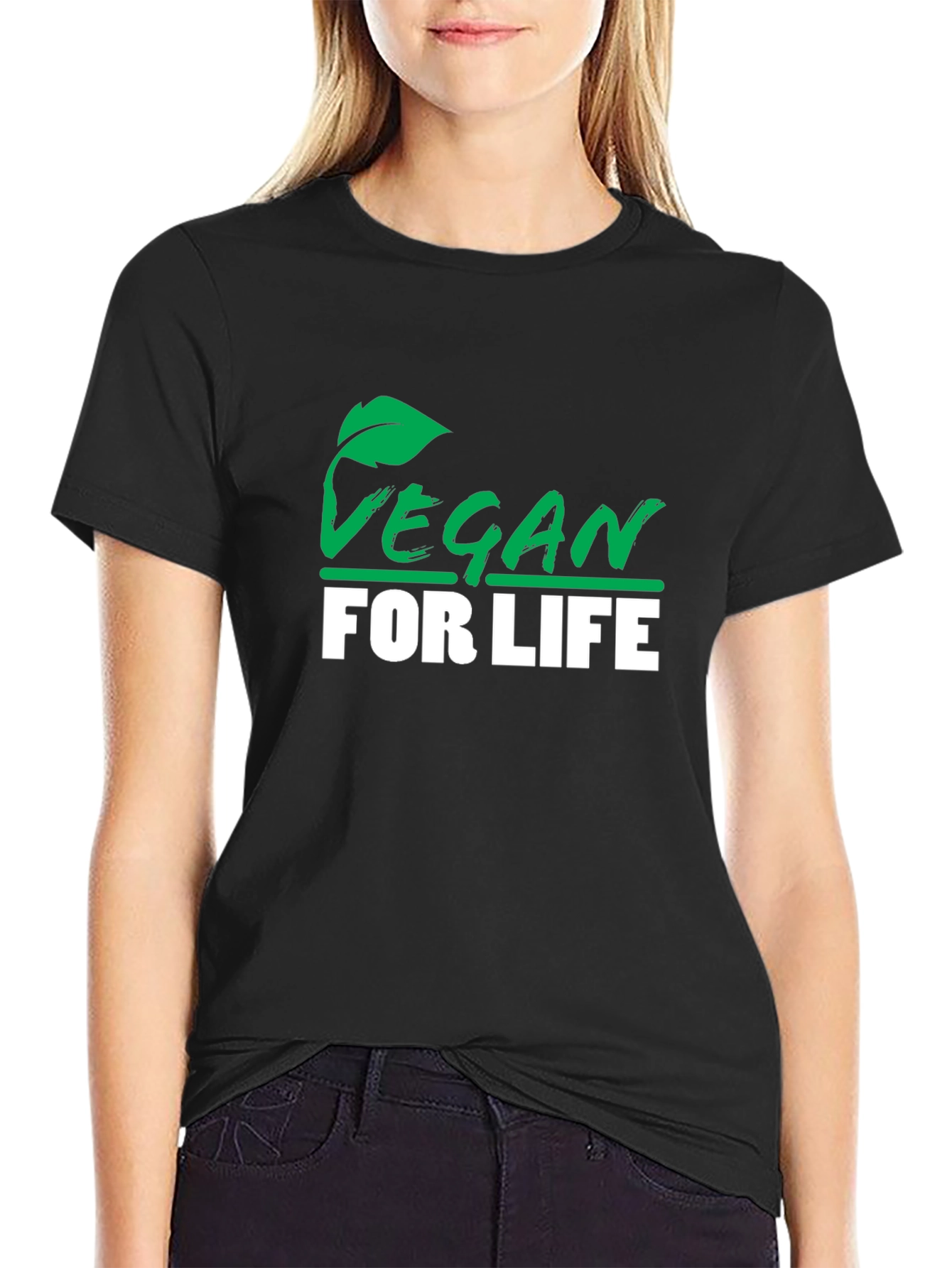 Vegan for Life Black T-Shirt