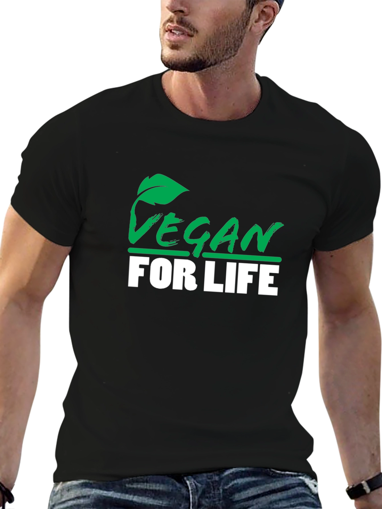 Vegan for Life Black T-Shirt
