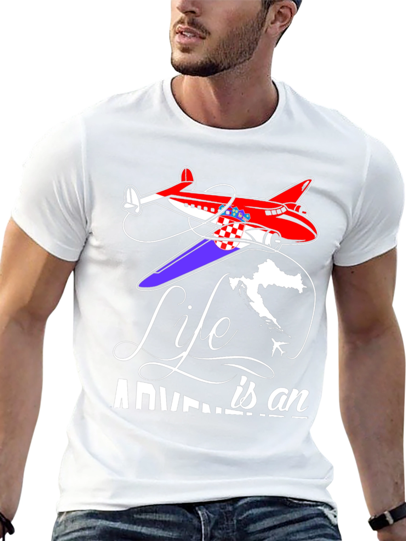 Life is an Adventure Airplane T-Shirt