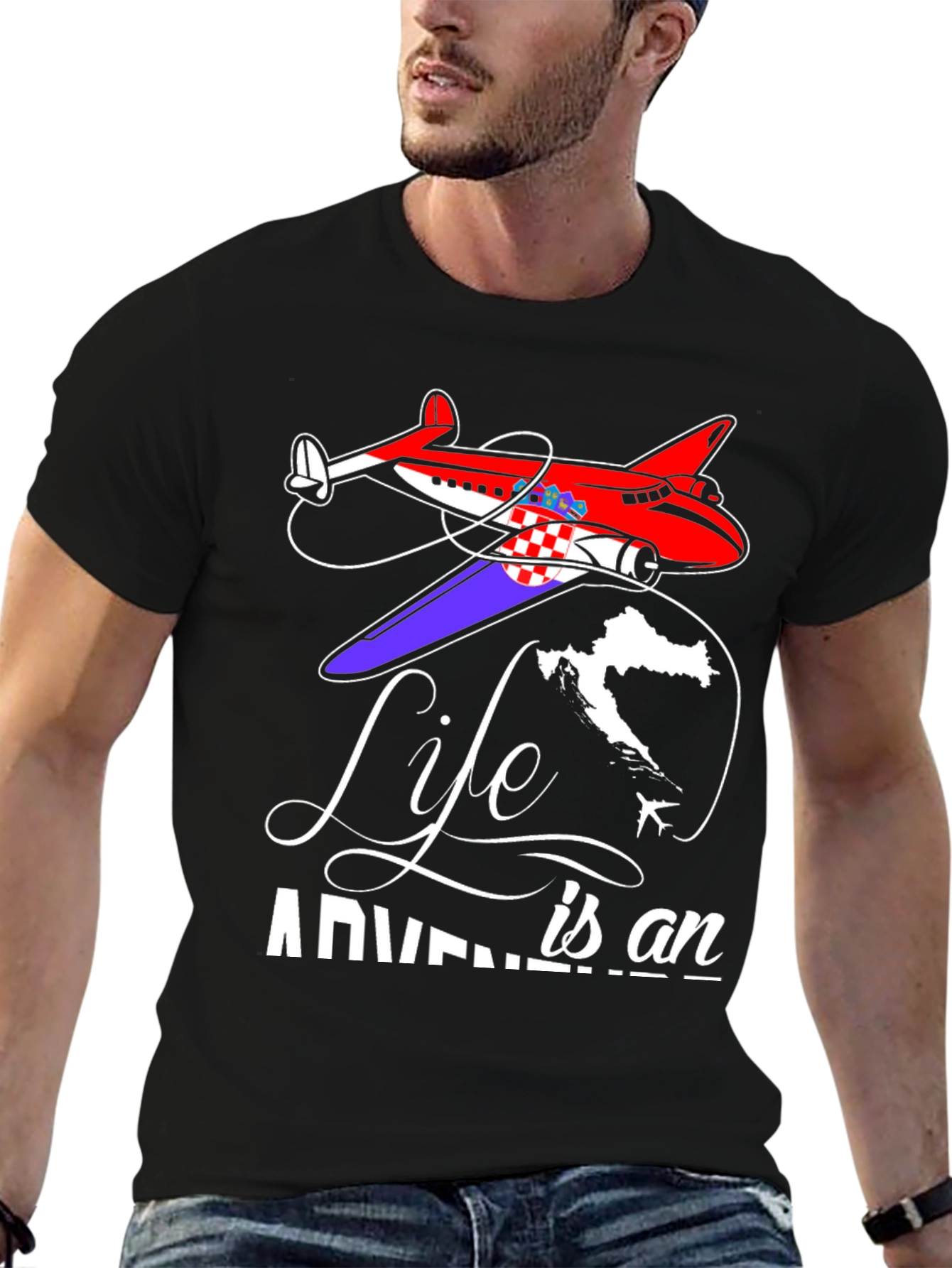 Life is an Adventure Airplane T-Shirt