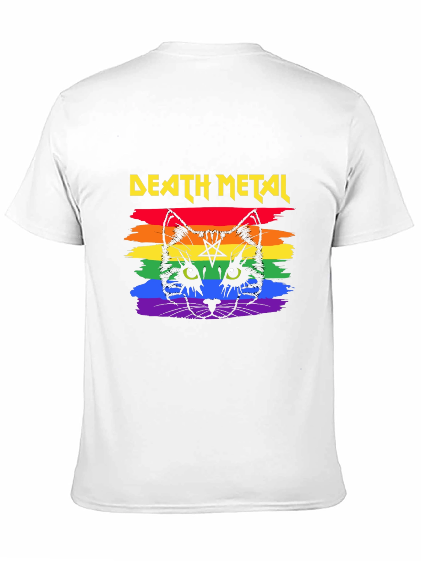 Death Metal Cat Rainbow T-Shirt