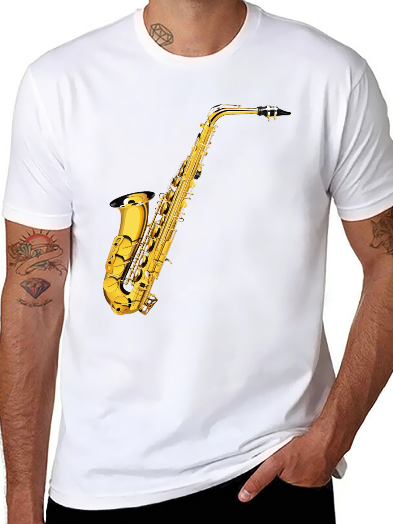 Saxophone Graphic Tee - Musicians Apparel