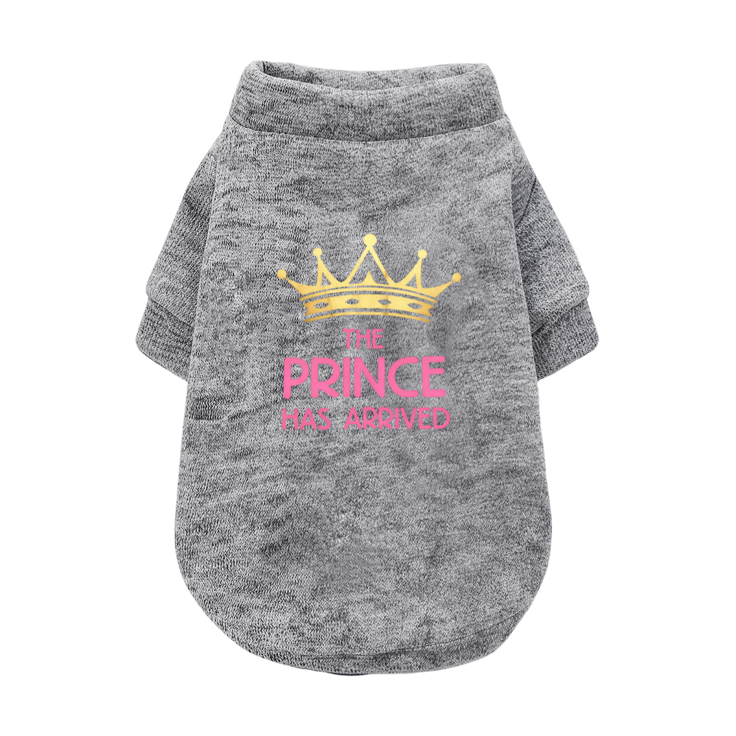 The Prince Has Arrived Cute Crown Dog Warm Sweater