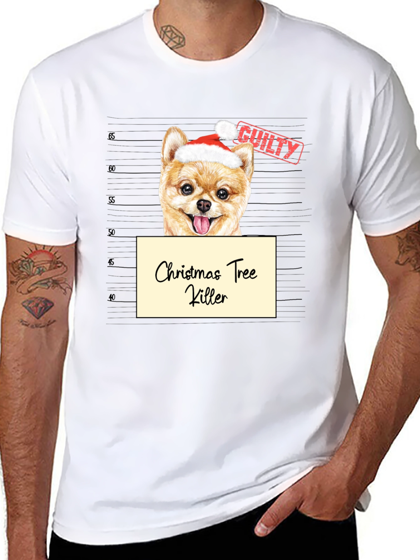 Christmas Tree Killer Dog T-Shirt