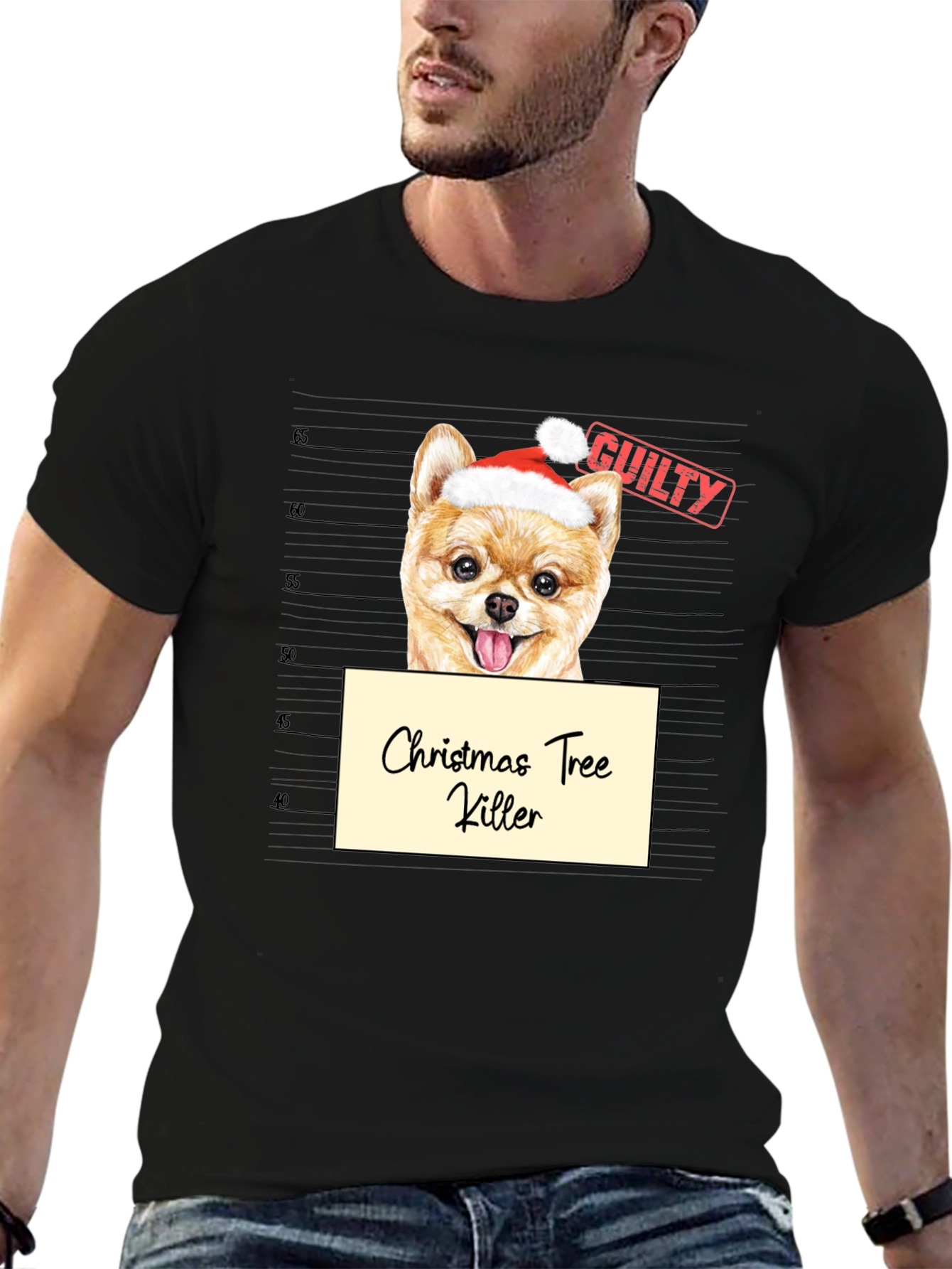 Christmas Tree Killer Dog T-Shirt
