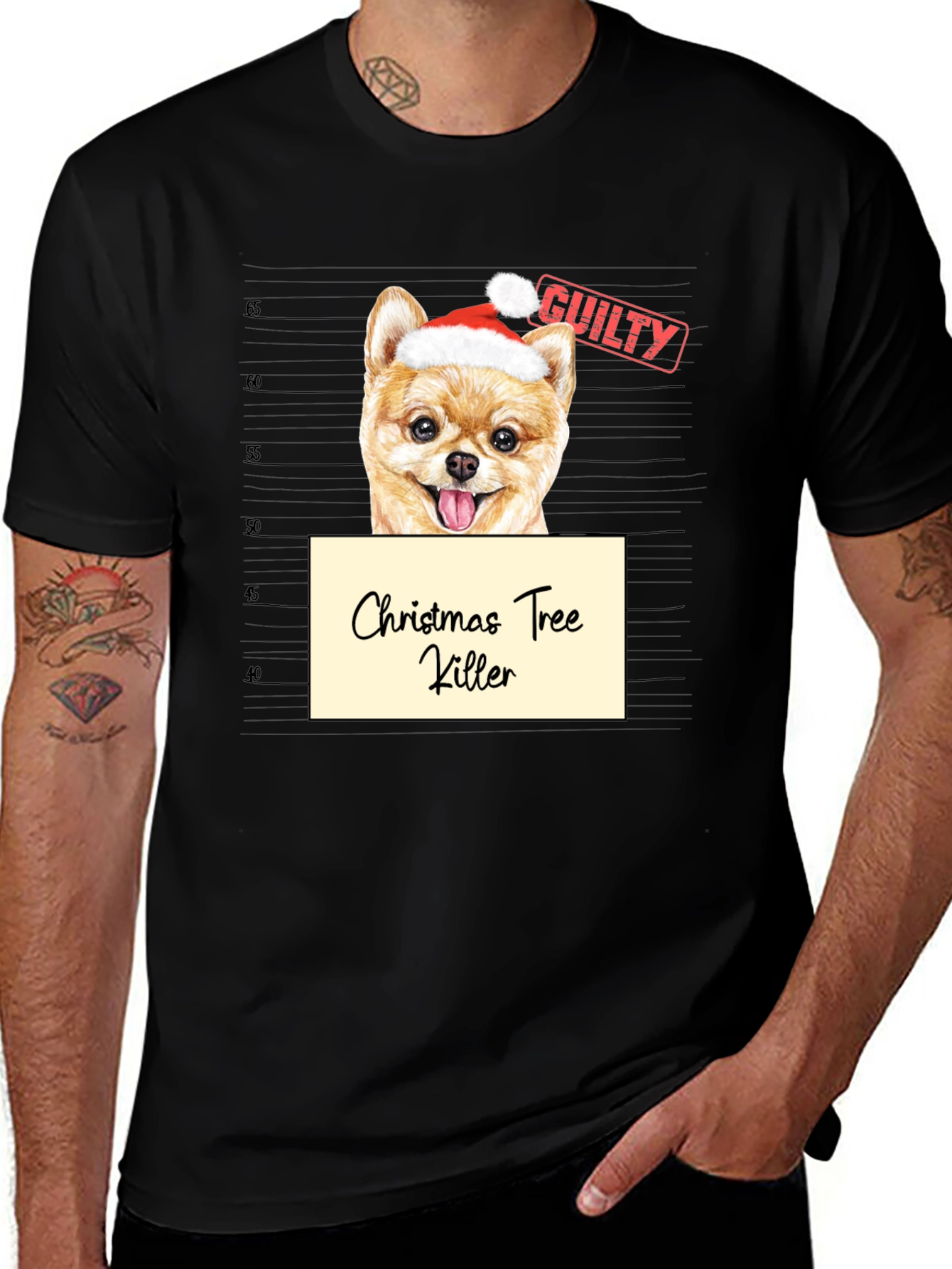 Christmas Tree Killer Dog T-Shirt