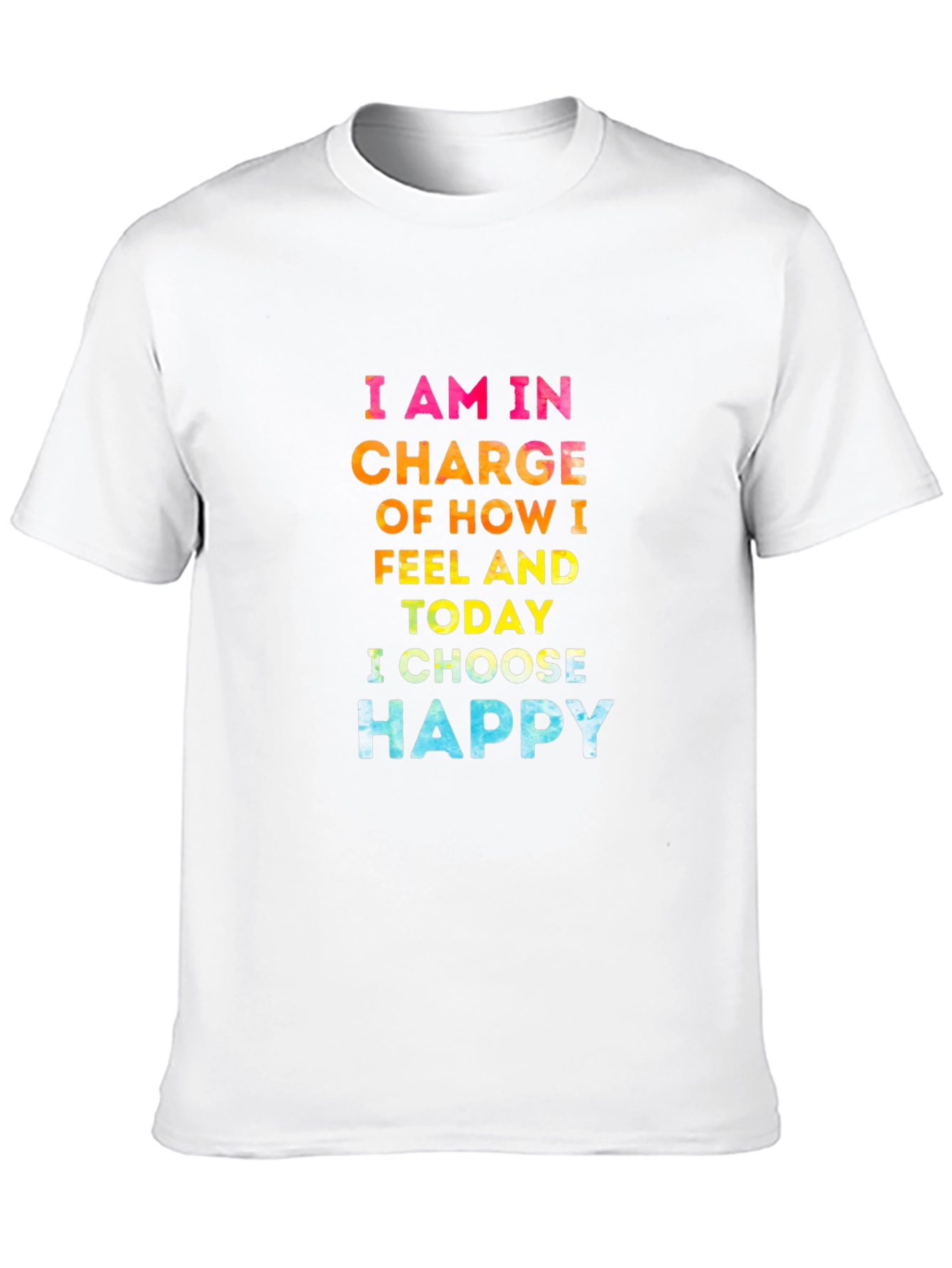Choose Happy Graphic Tee - Inspirational Black T-Shirt
