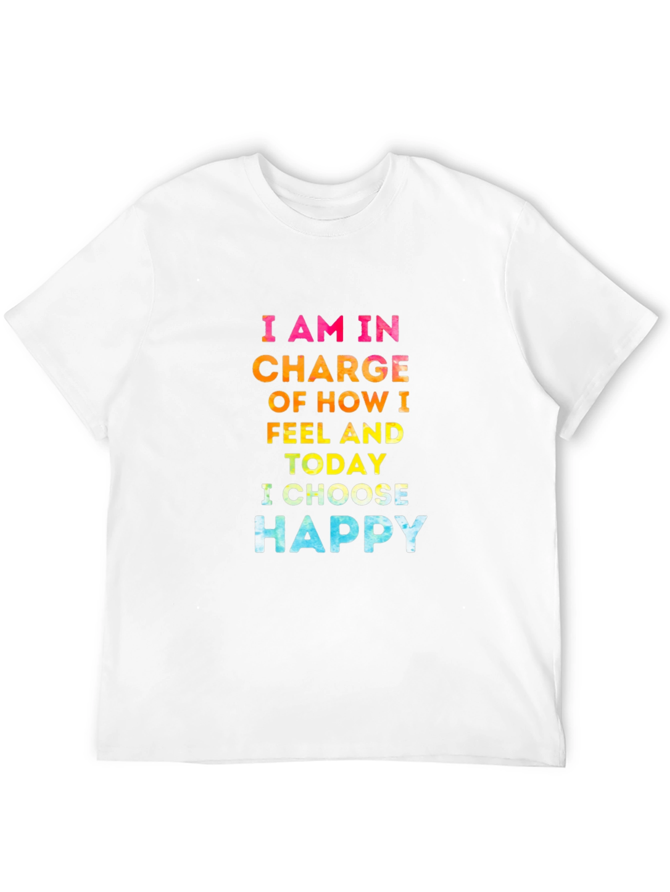 Choose Happy Graphic Tee - Inspirational Black T-Shirt
