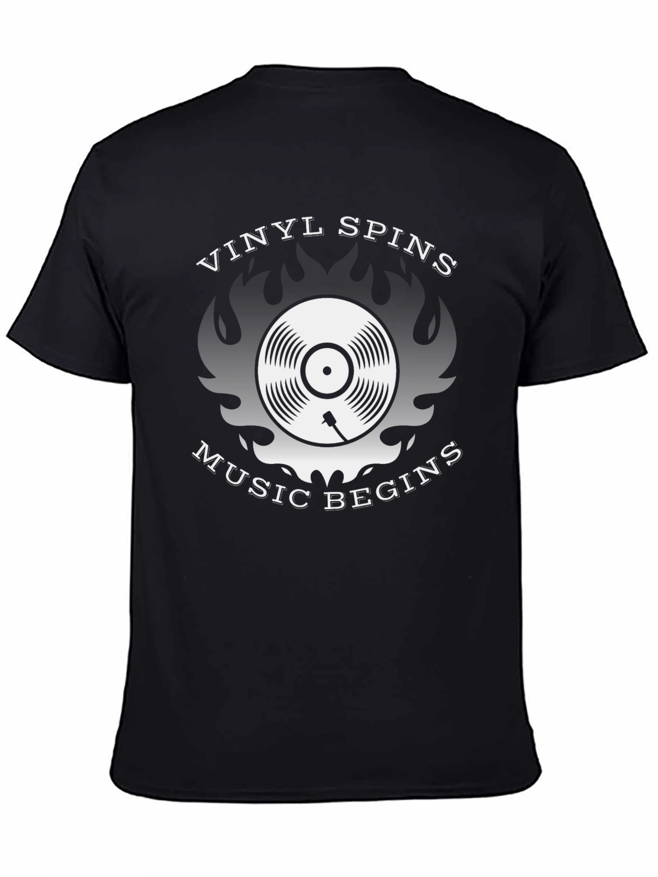 Vinyl Spins Music Begins Graphic T-Shirt