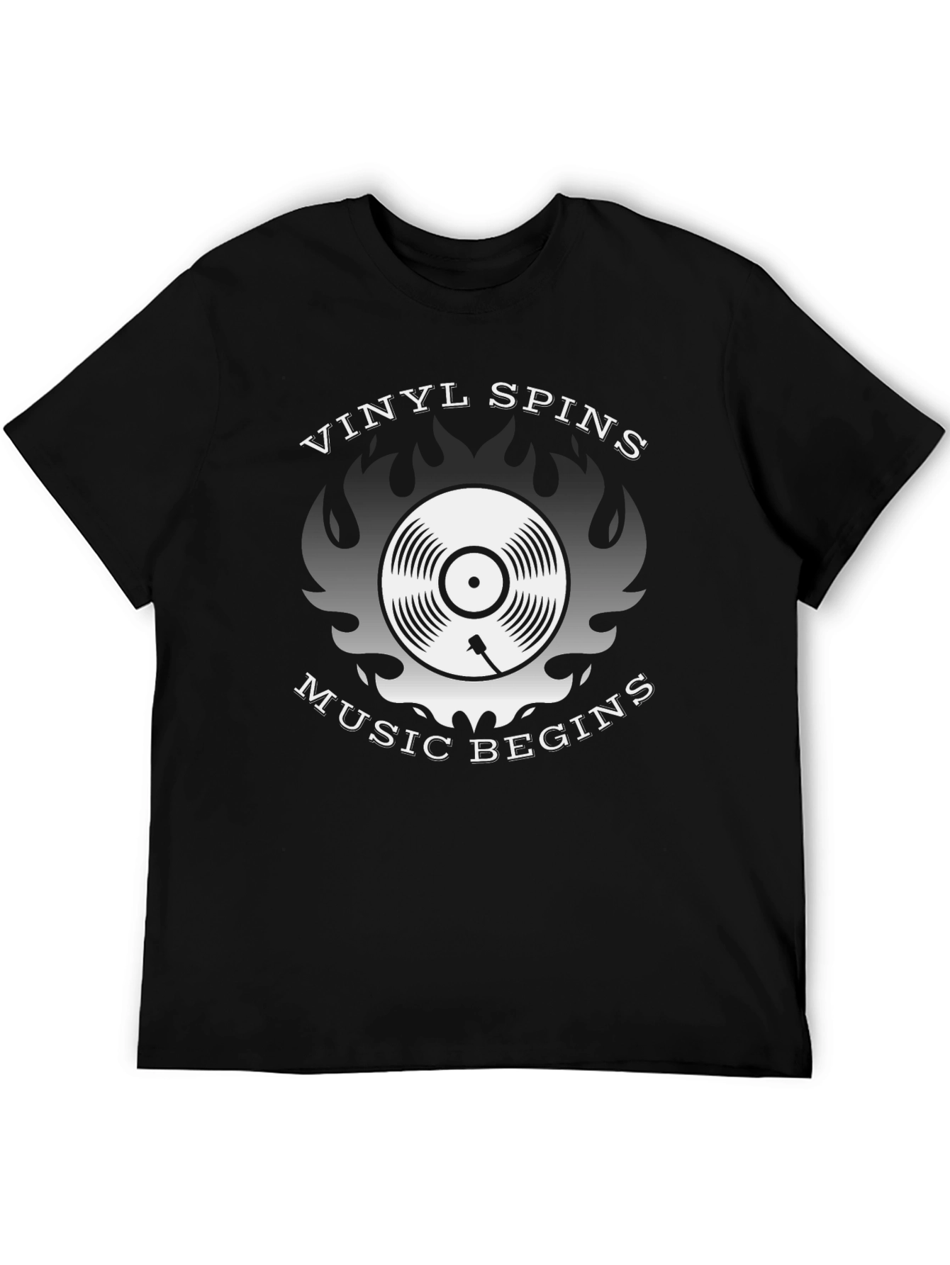 Vinyl Spins Music Begins Graphic T-Shirt