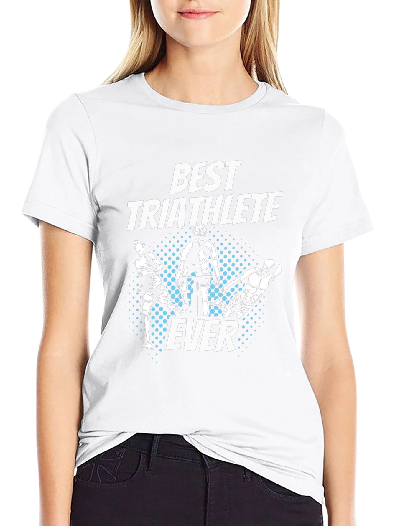 Best Triathlete Ever T-Shirt - Black Cotton Tee