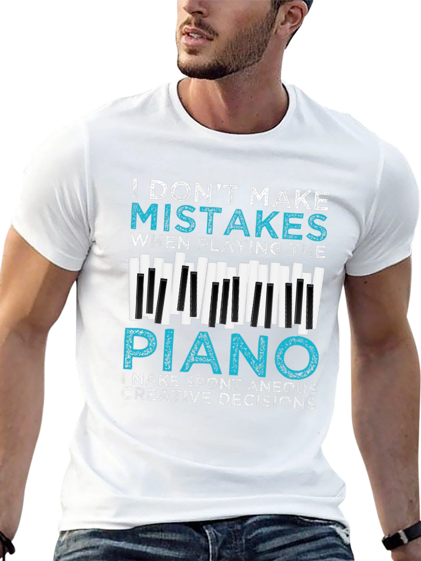 Funny Piano T-Shirt - I Dont Make Mistakes