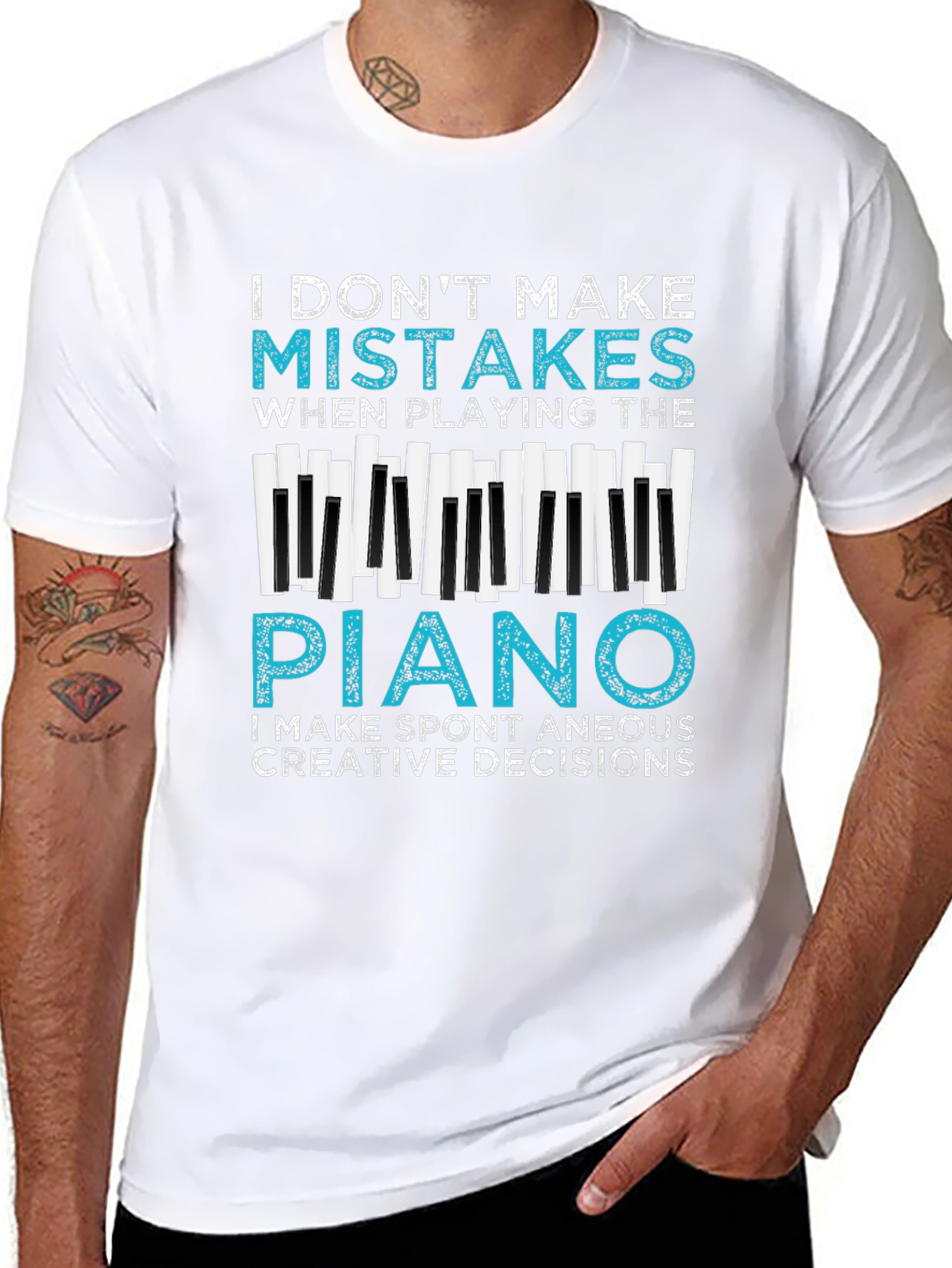 Funny Piano T-Shirt - I Dont Make Mistakes