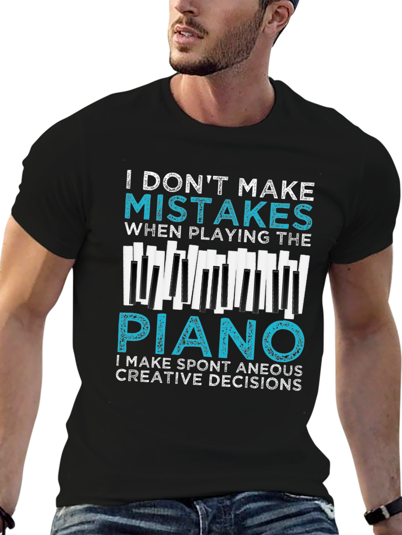 Funny Piano T-Shirt - I Dont Make Mistakes