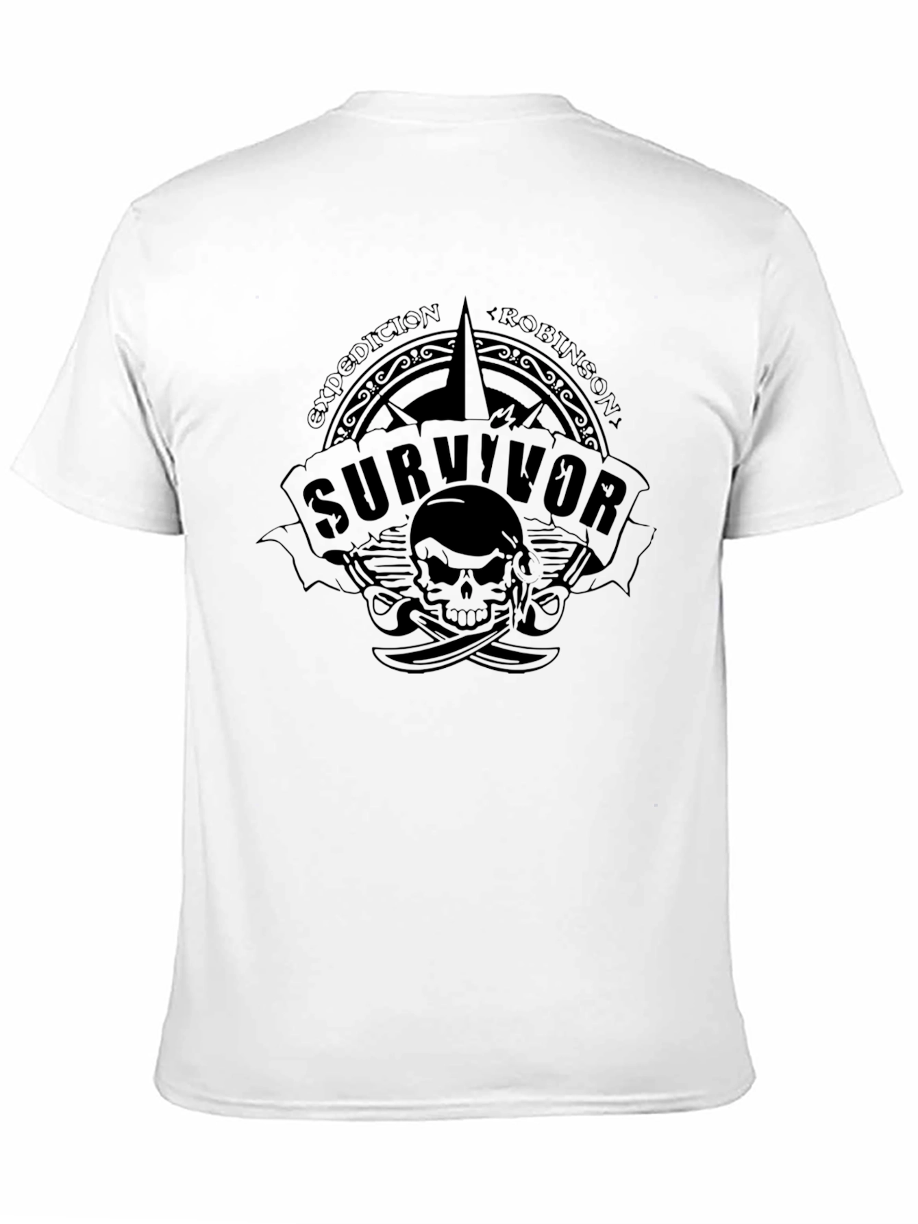 Survivor Skull Graphic Tee - Expedition Robinson Shirt