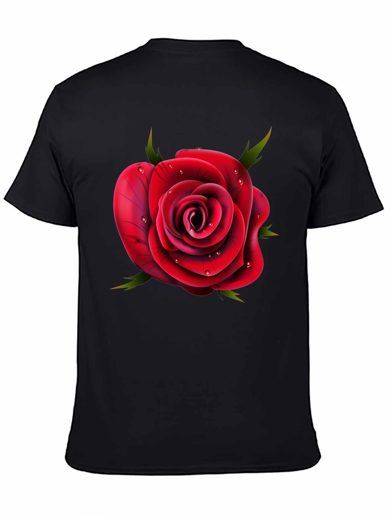 Rose Graphic T-Shirt - Elegant Floral Design