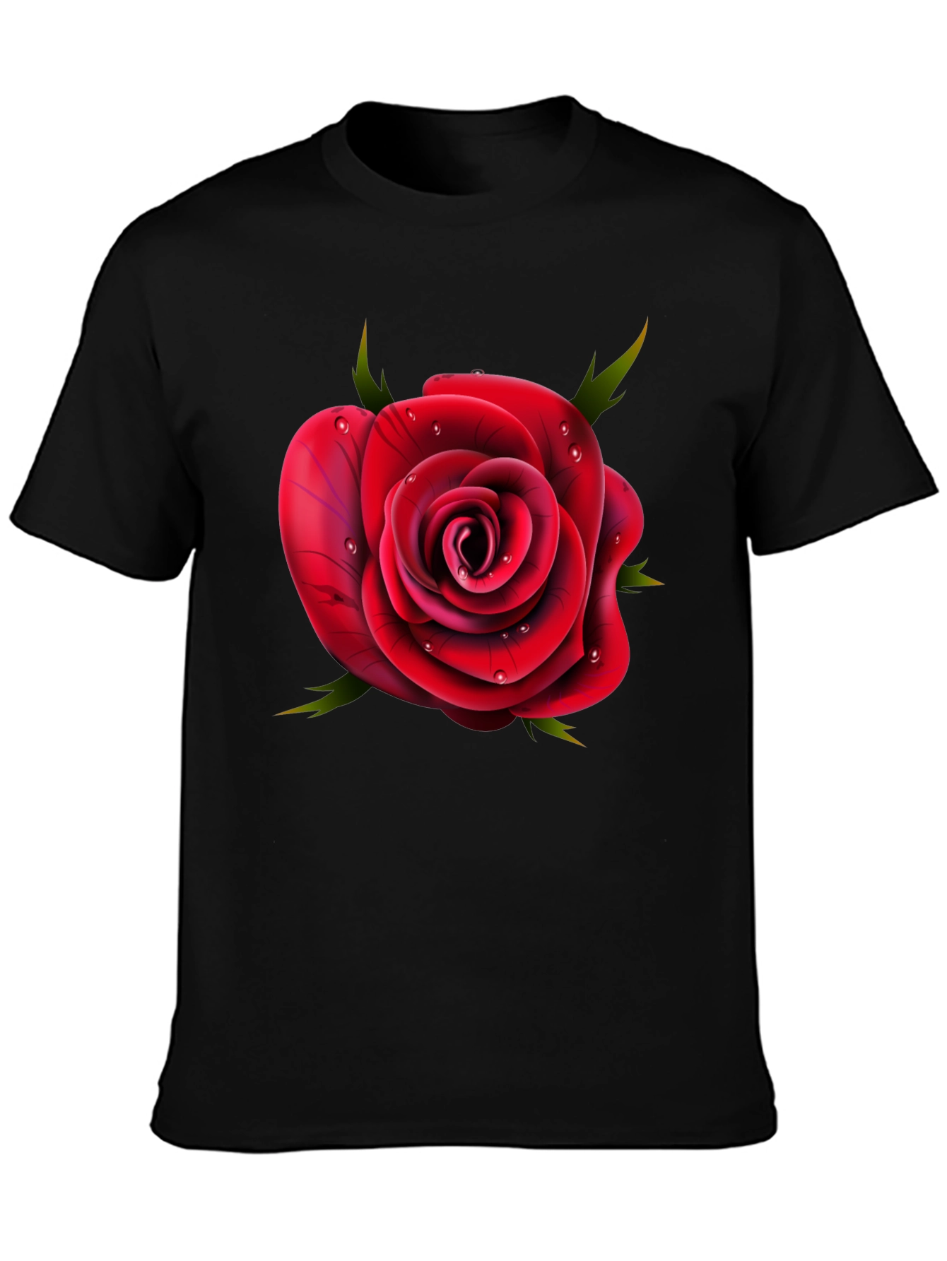 Rose Graphic T-Shirt - Elegant Floral Design