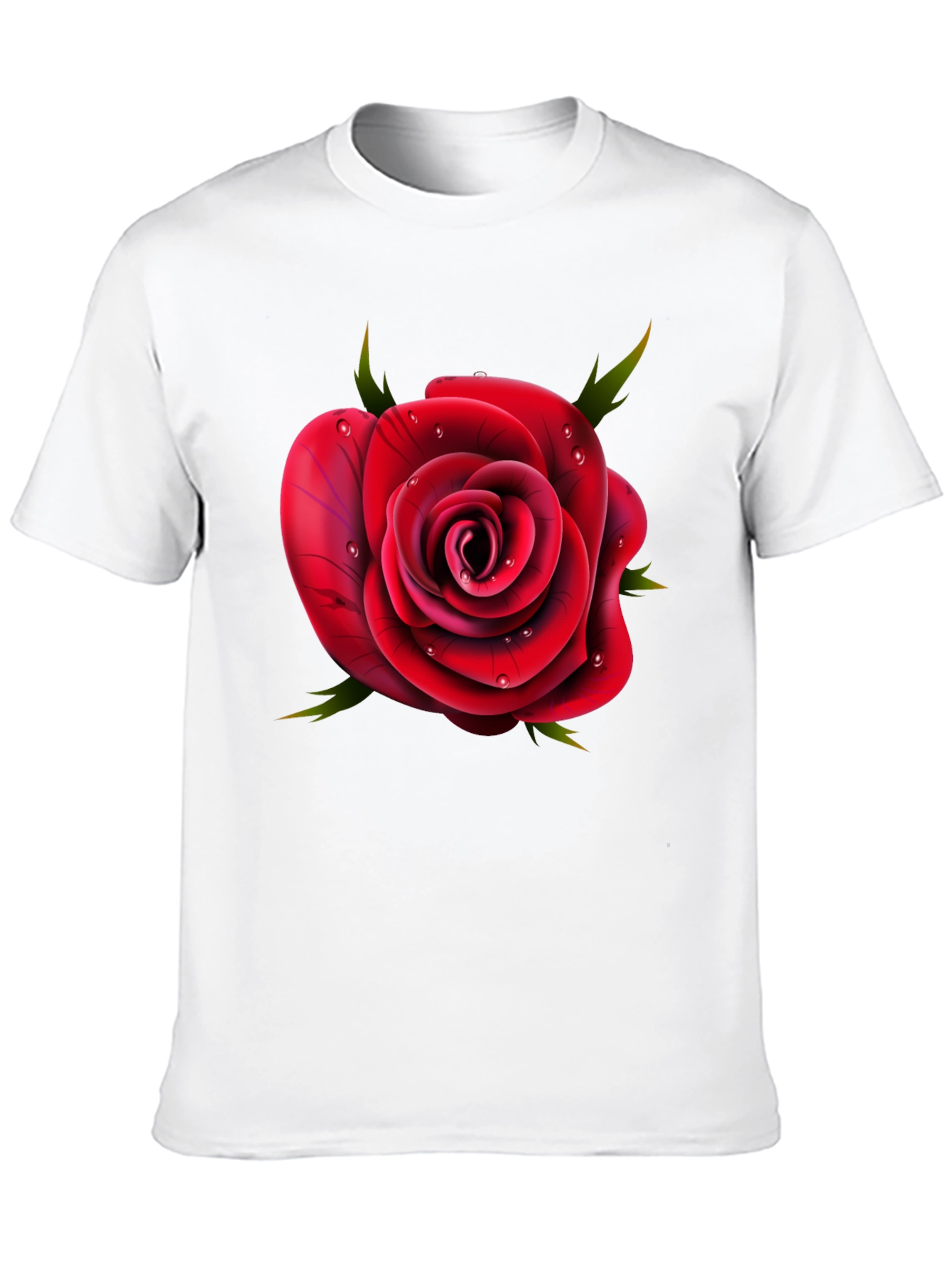 Rose Graphic T-Shirt - Elegant Floral Design